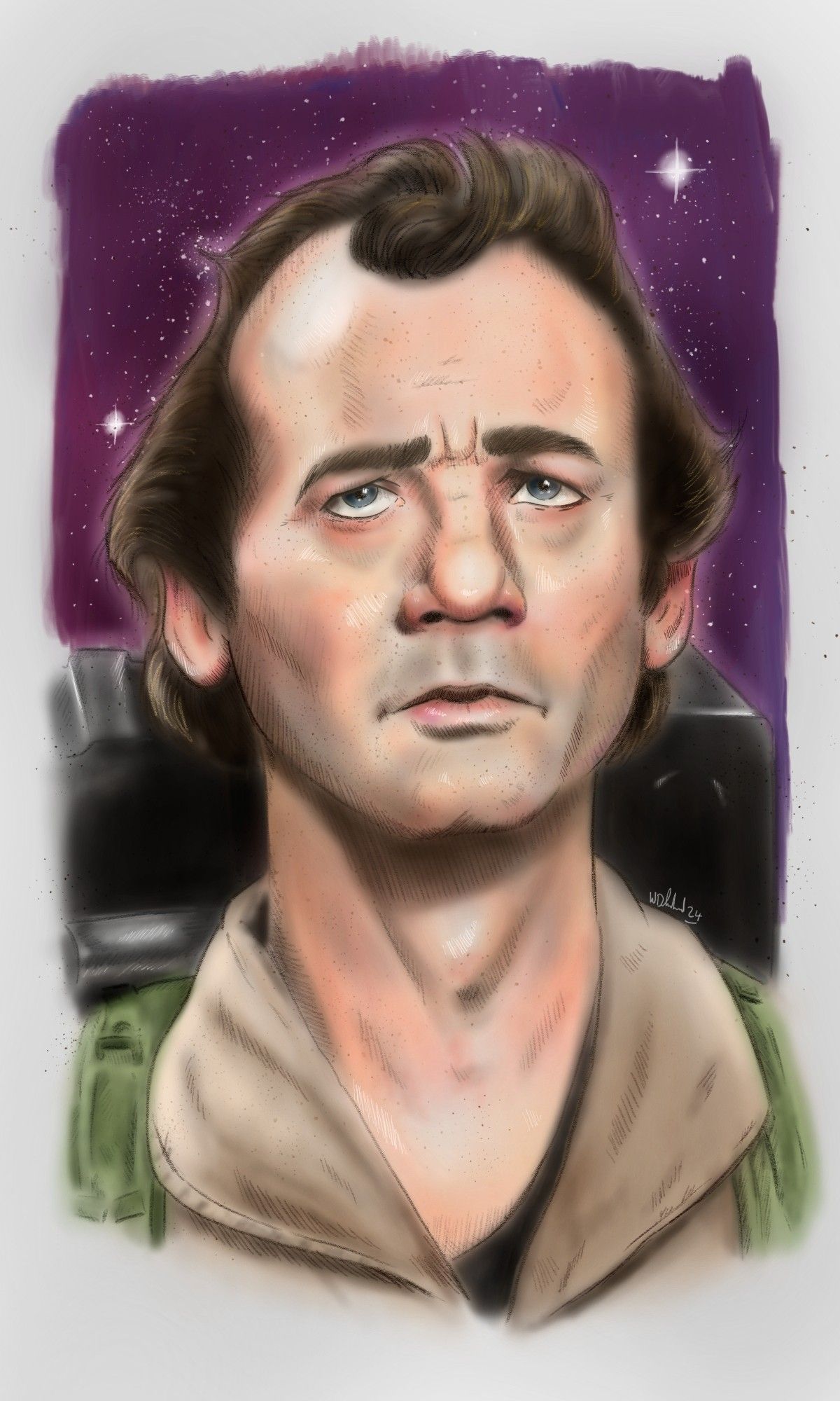 Illustration of Peter Venkman (Bill Murray)