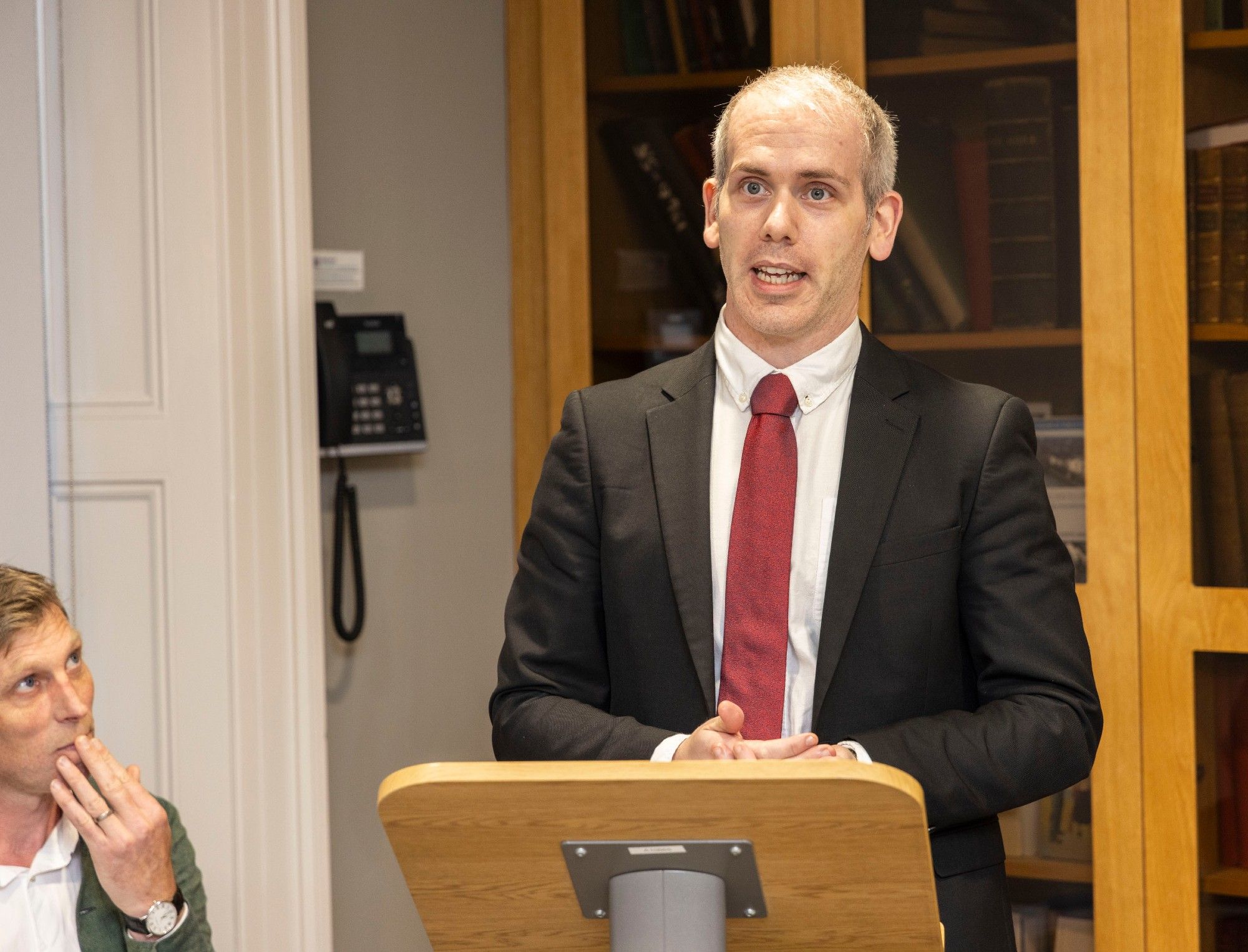 Dr Martin O’Donoghue, co-editor, speaking at the launch of John Redmond and Irish Parliamentary Traditions.