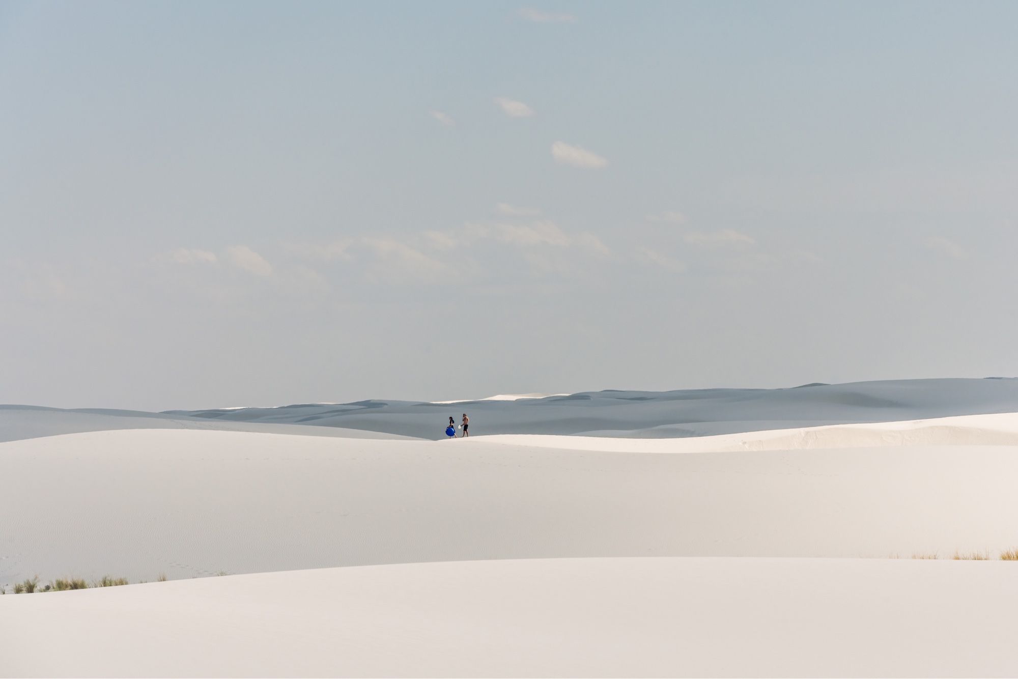 Sand-sledders gonna slide at White Sands National Park, New Mexico US, 2023