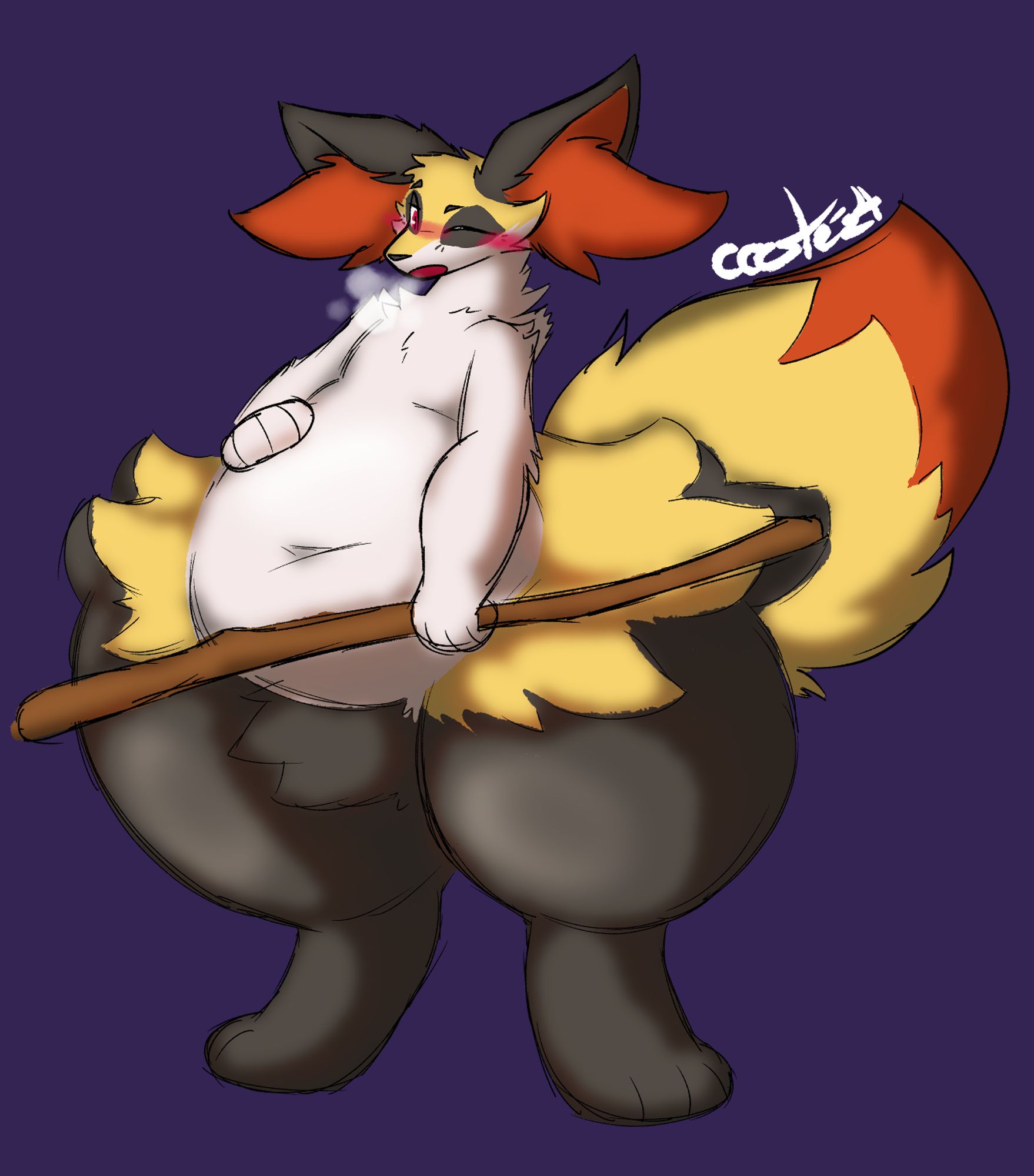 fat wide braixen boy