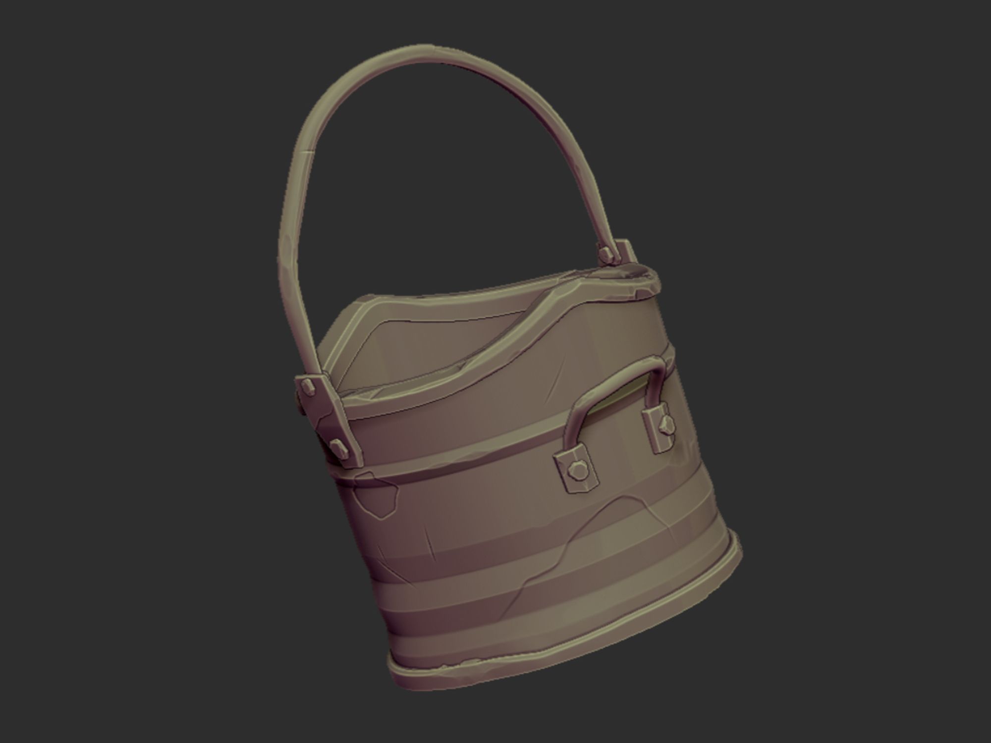 Bucket sculpt in Zbrush.