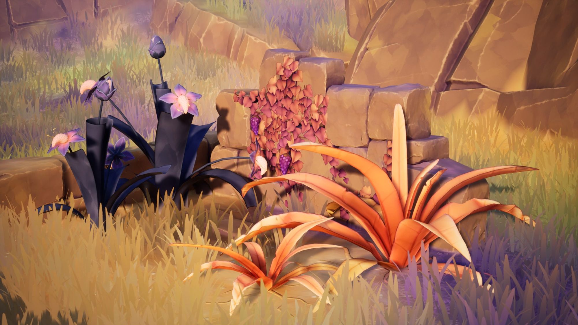 Stylized plants rendered in UE5