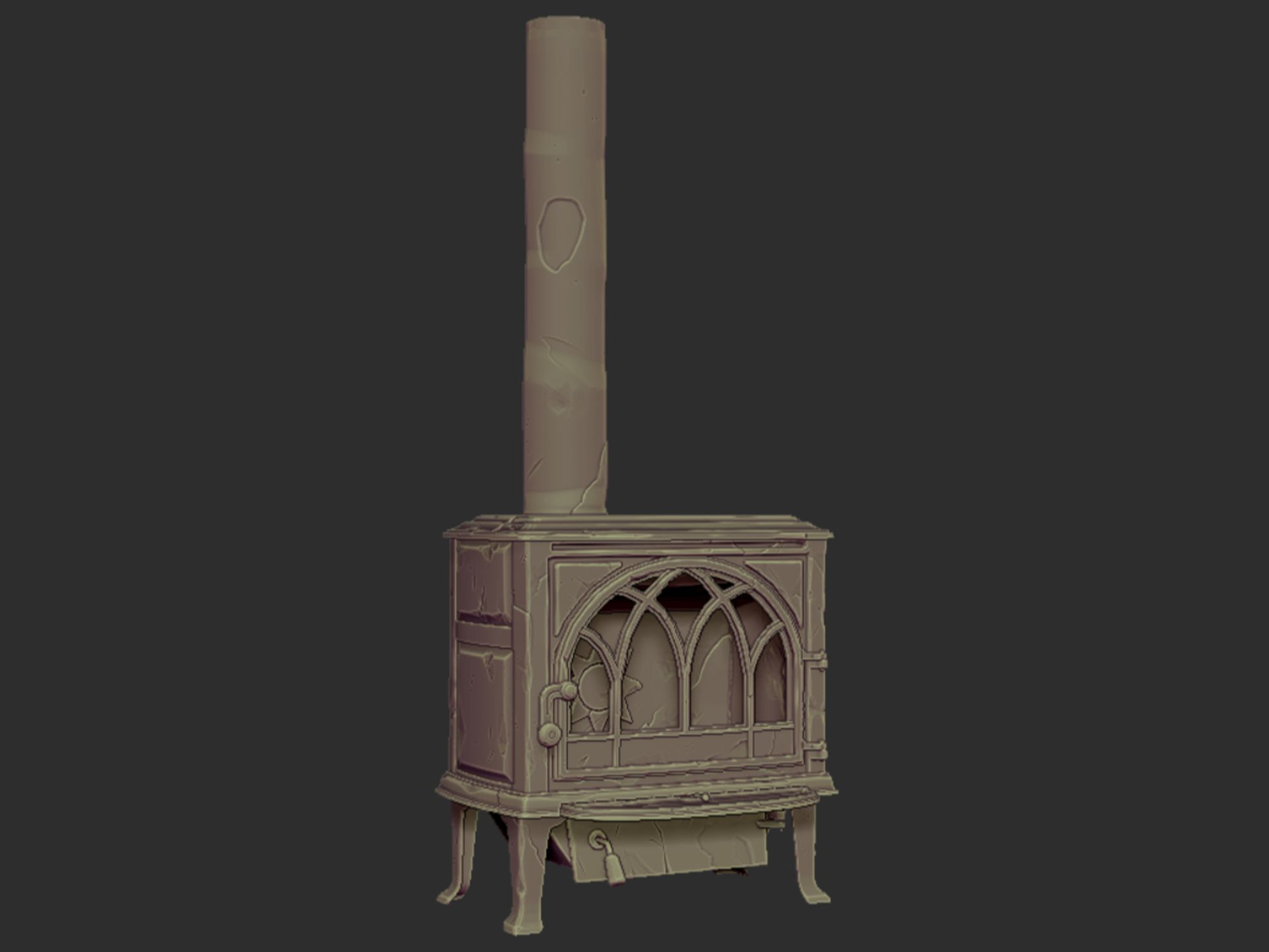 Stove sculpt in Zbrush.