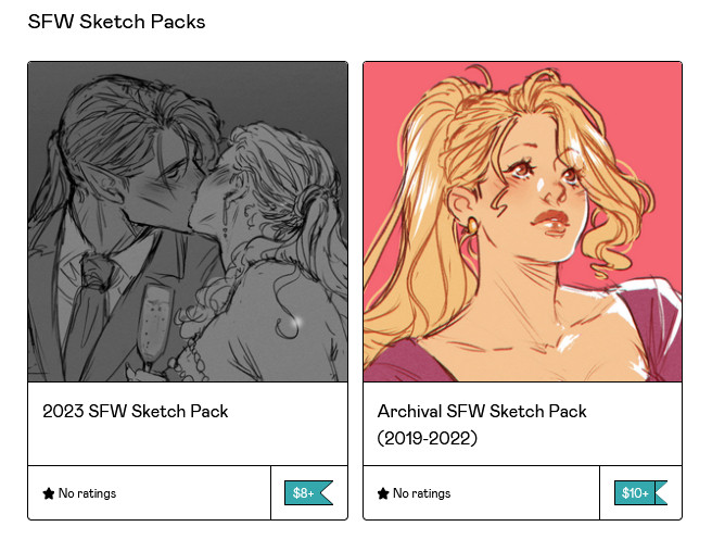 Covers for both sfw sketch packs available in my shops.