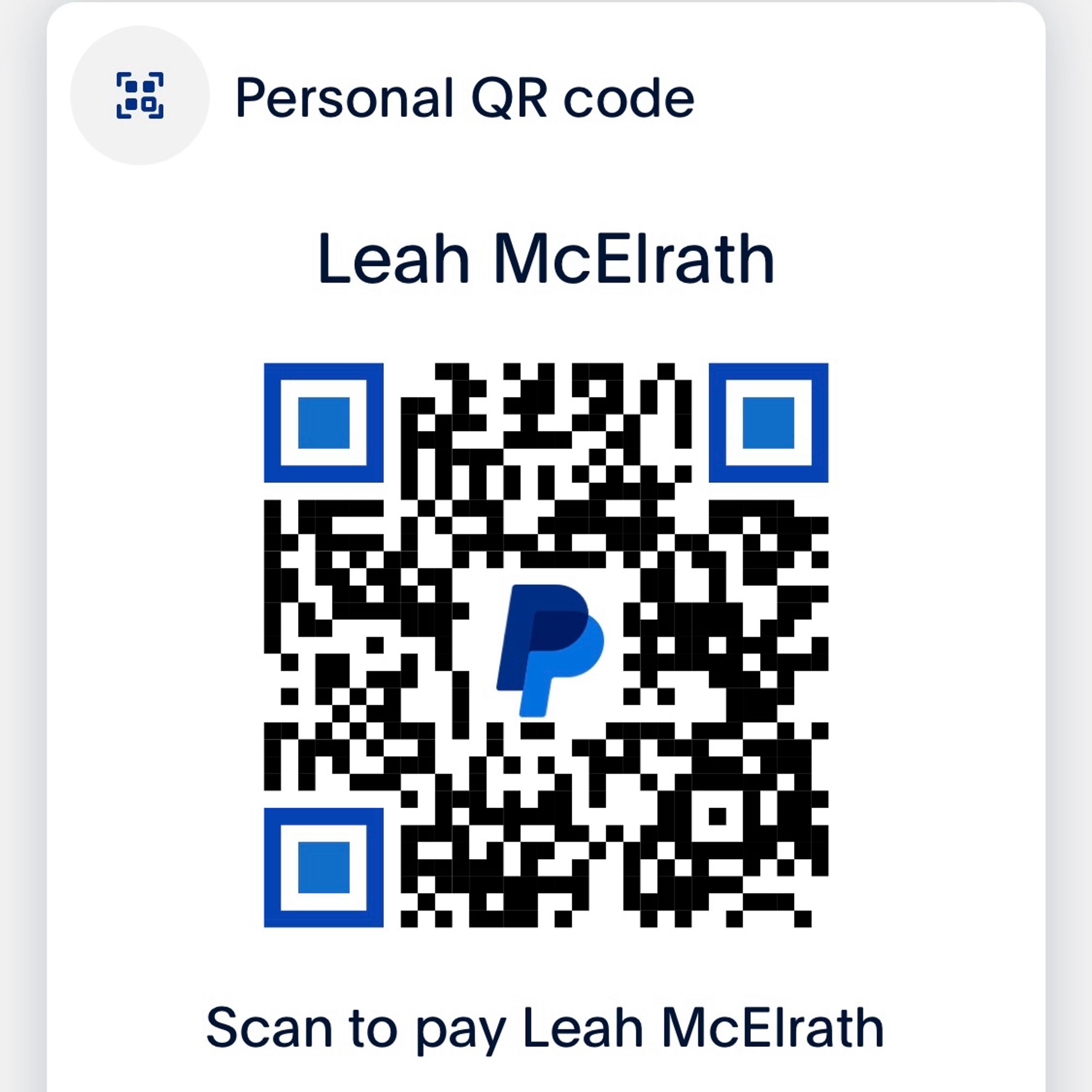 PayPal donation QR code