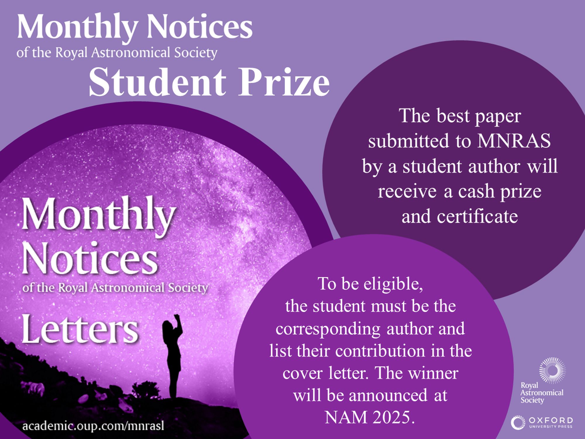 Artwork for the new Monthly Notices of the Royal Astronomical Society Student Prize.