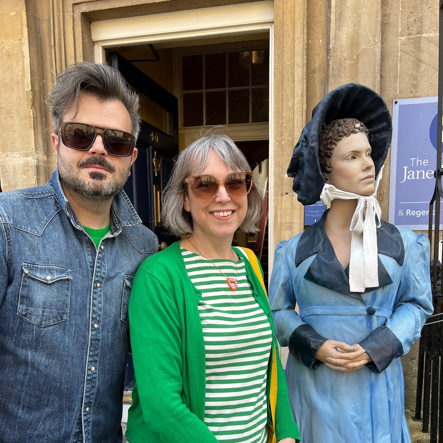 Me and Em outside The Jane Austen Centre.