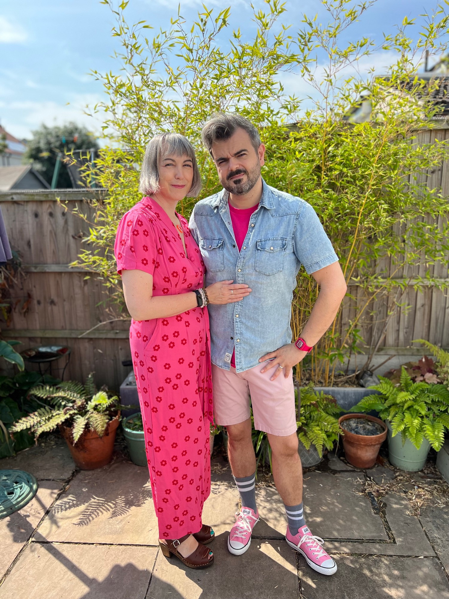 Me and Dr Emma Colvert in our finest pink style for our trip to see Barbie - it is a LOT of pink!