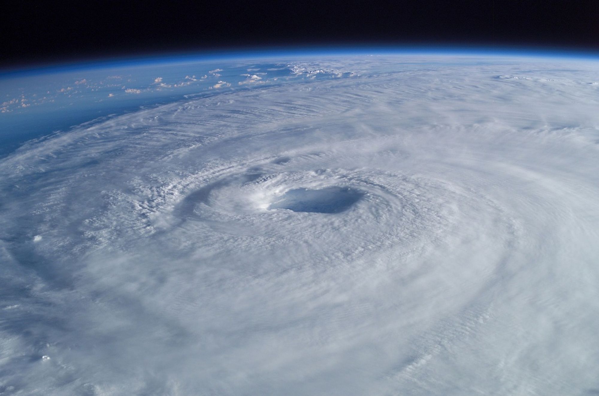 A tropical cyclone seen from space