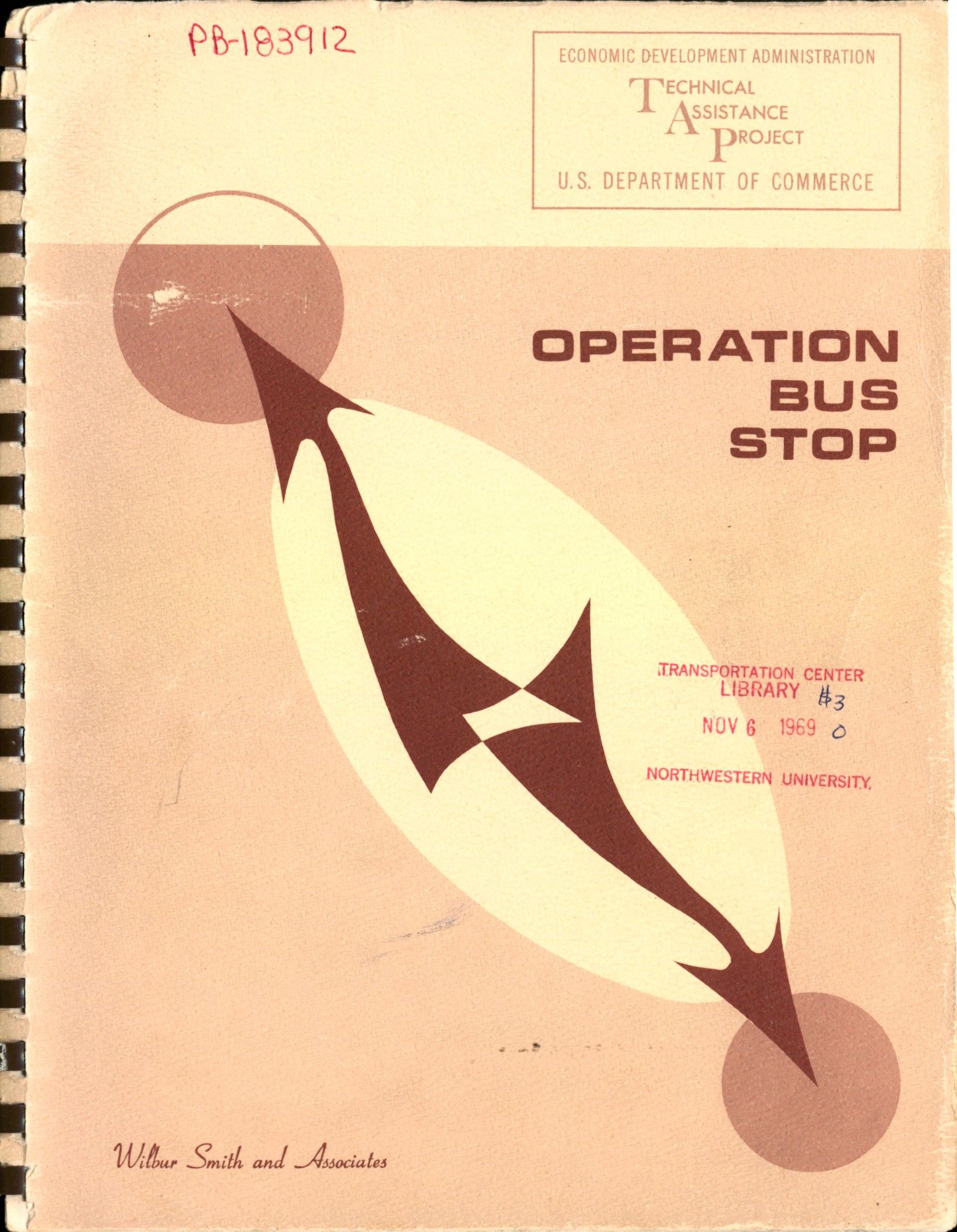 Report with title "Operation Bus Stop" and abstract graphic on cover