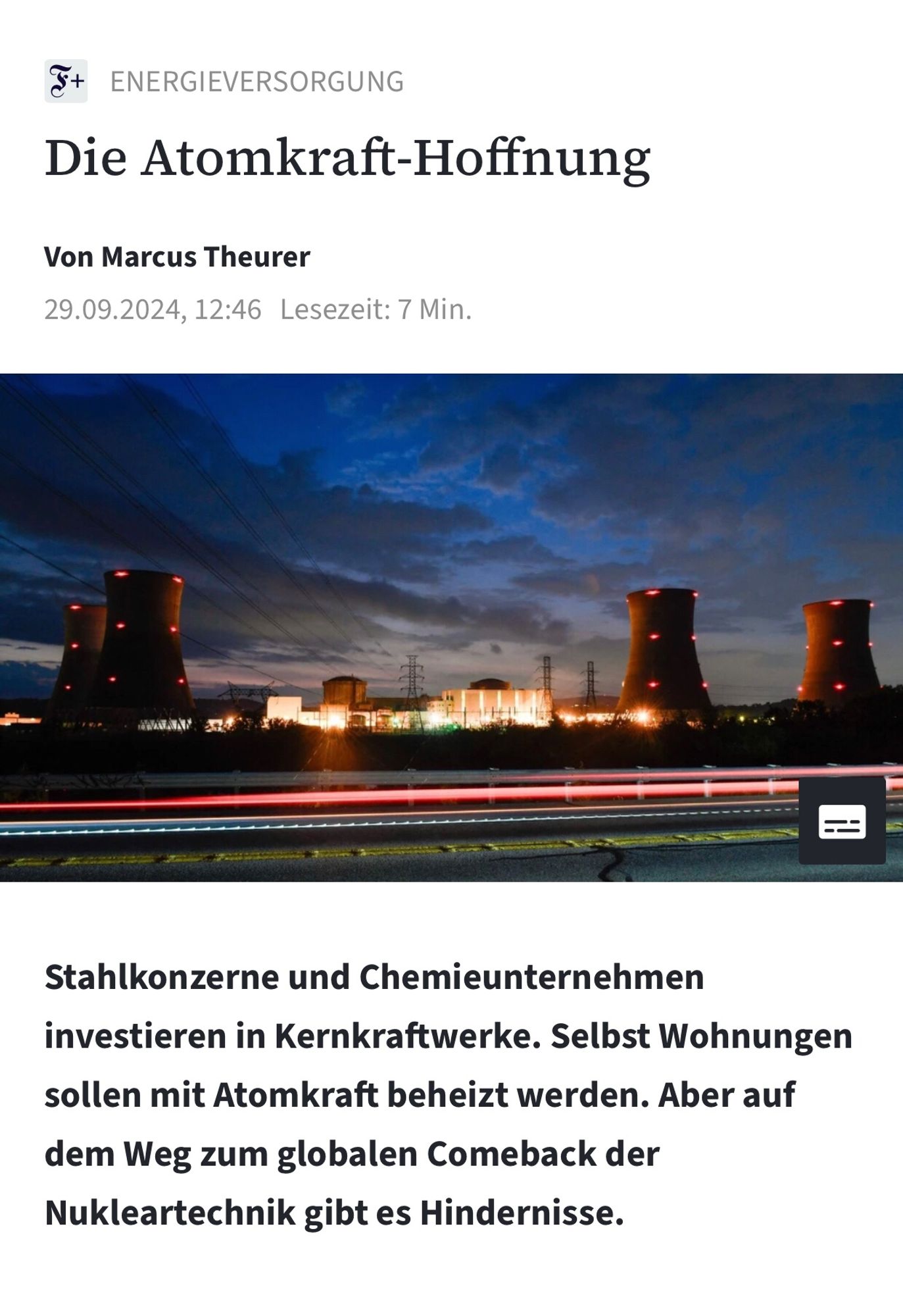 Propaganda der Energiekonzerne für Atomkraft in der FAZ, u.a. mit der dümmlichen Aussagen, damit könnte man „sogar Wohnungen heizen“. Mit welcher Energie könnte man das eigentlich nicht?