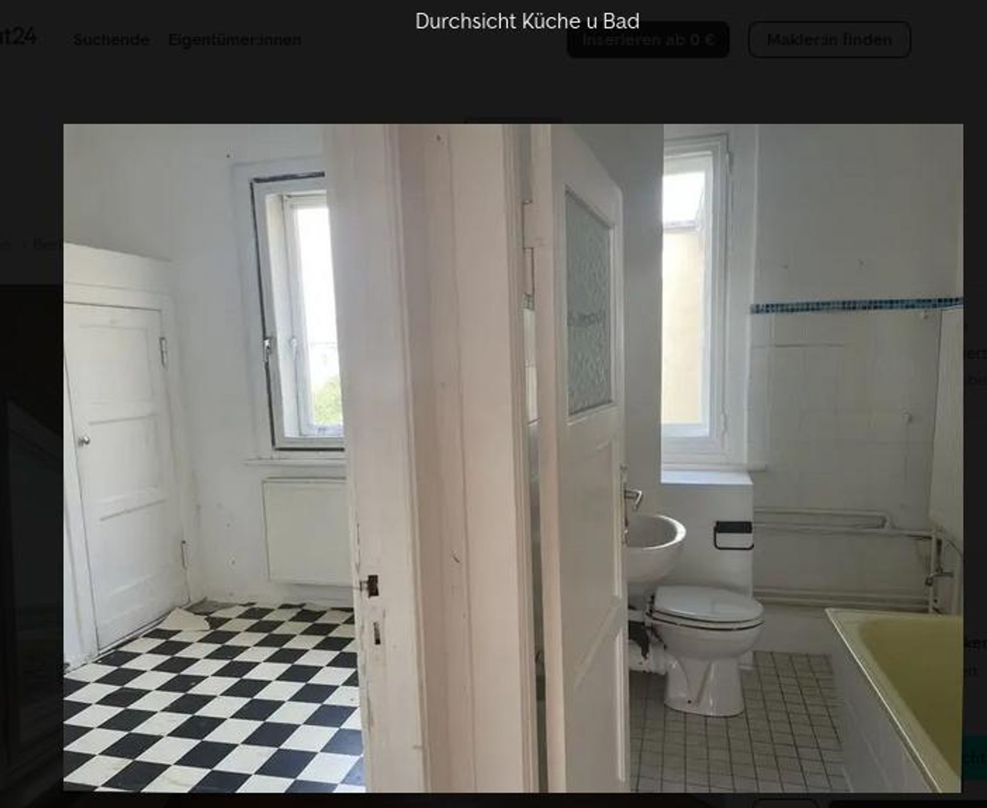 Screenshot: Wohnungsanzeige Oderstr. Neukölln Foto Bad/Küche