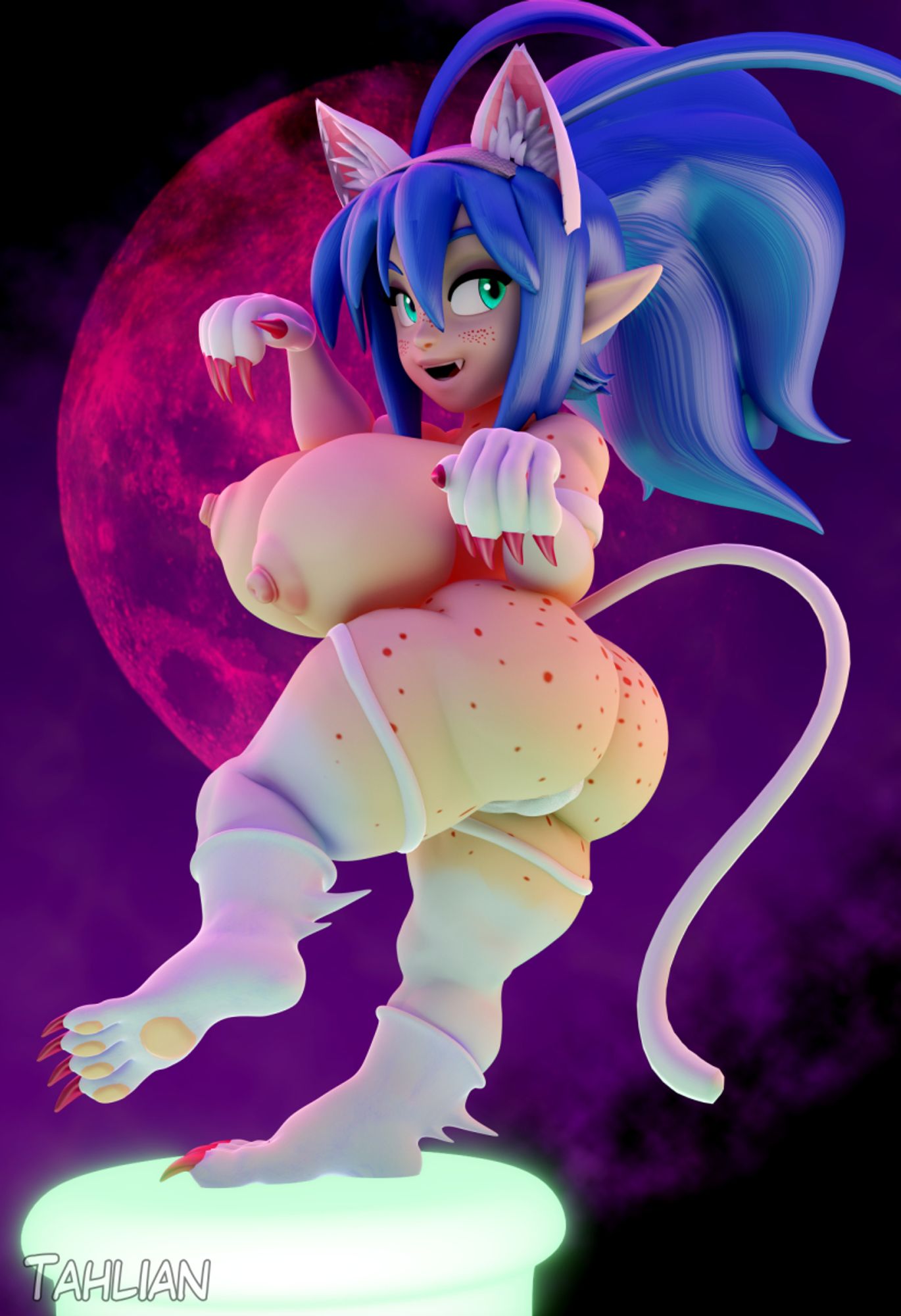 My OC dressed up as Felicia from Darkstalkers