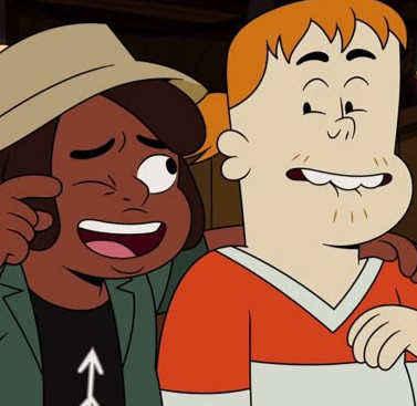 Omar and JP in the episode Craig to the Future. They are joking around and laughing with each other.