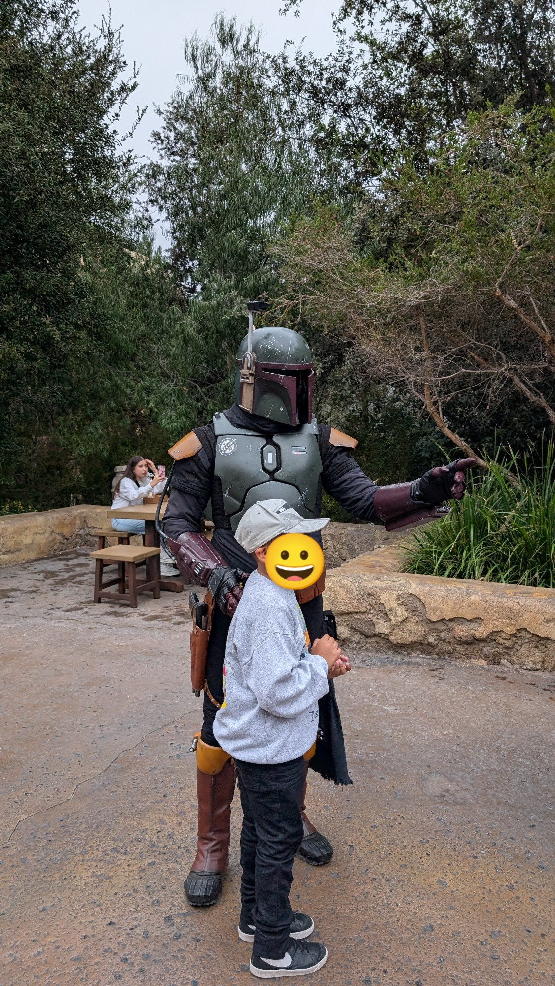 Boba Fett and an unknown kid