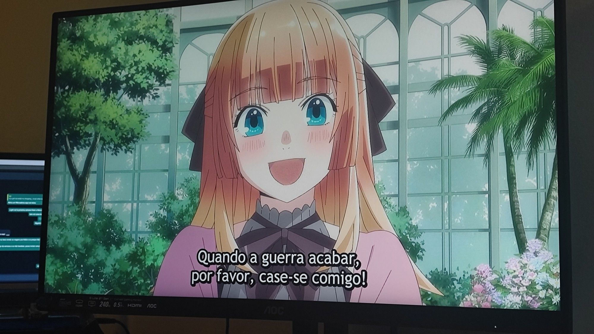 Aqui a menina pede ele em casamento no futuro