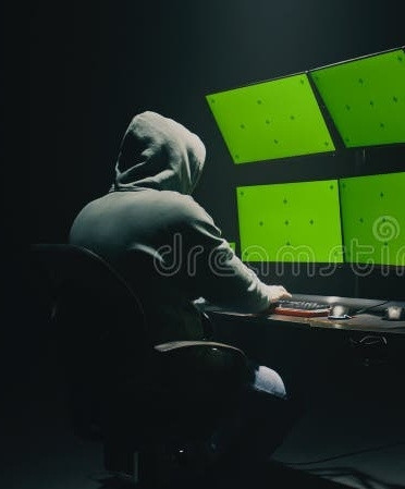 Hoodie on a hacker