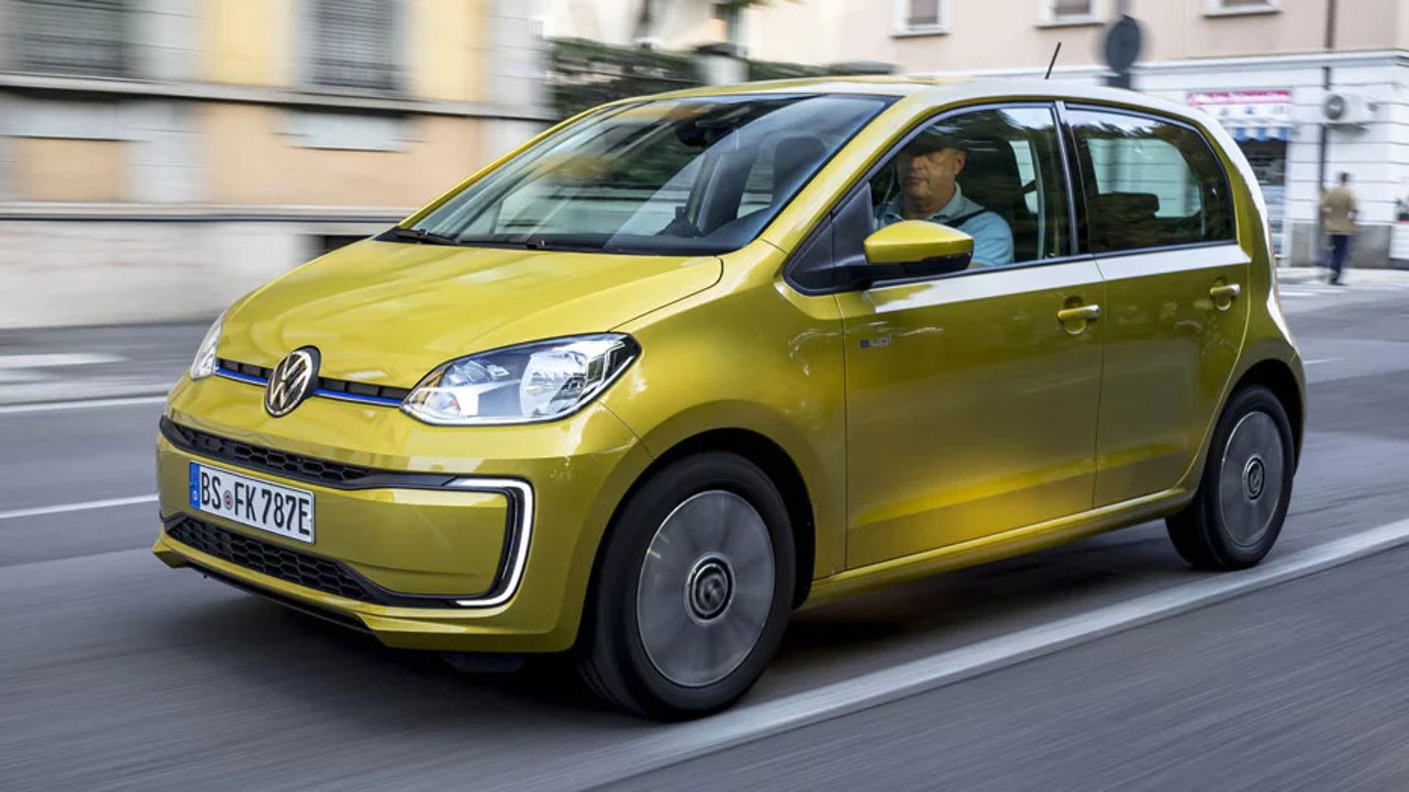 Bild VW e-Up!. Text: Der BYD Seagull erinnert mich an den VW e-Up!