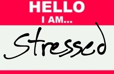 Nametag: 
"HELLO
I AM...
Stressed"