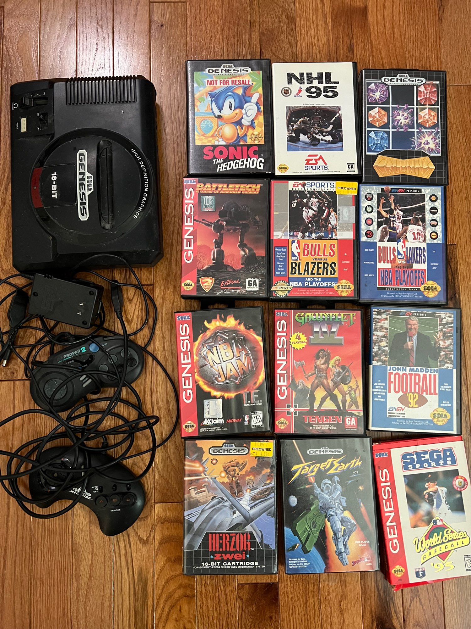 Sega Genesis and games.