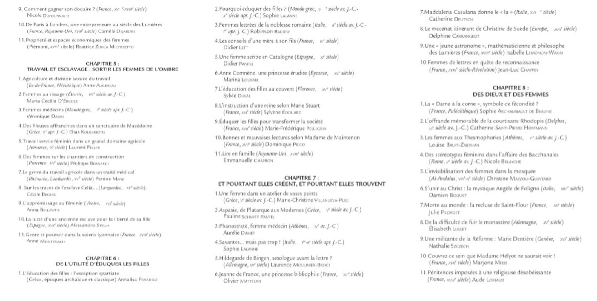 Table des matières