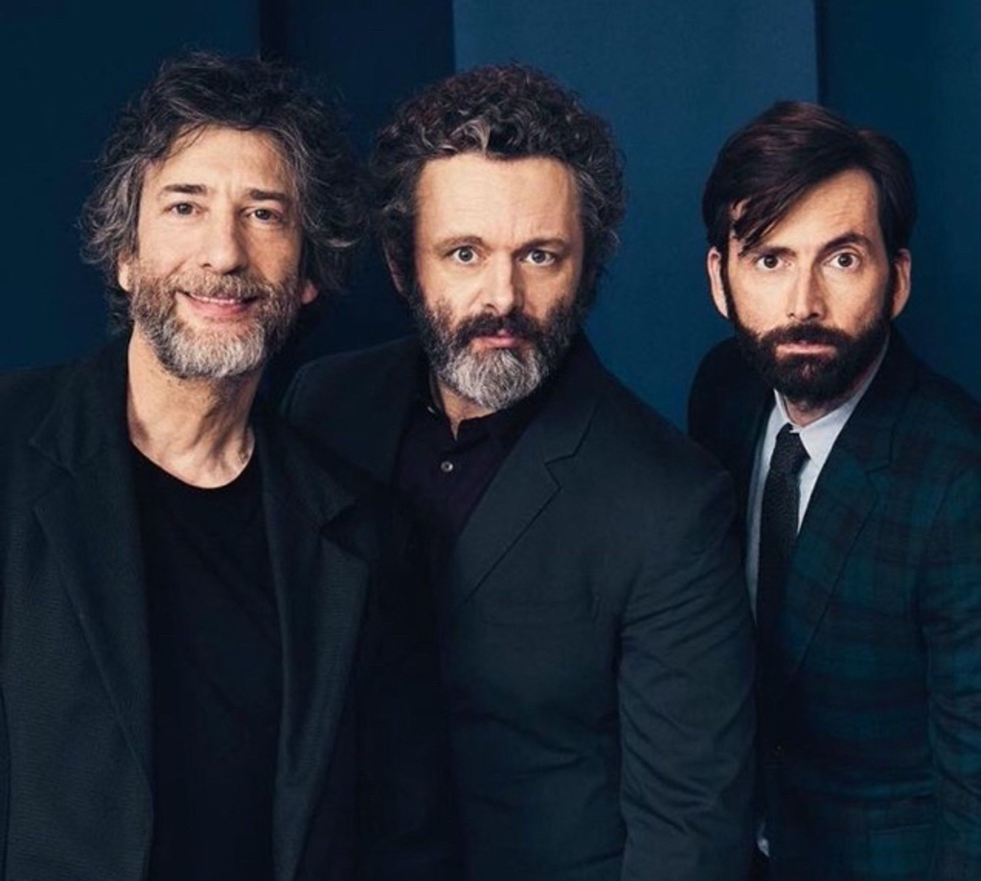 Picture of Neil Gaiman, Michael Sheen and David Tennant