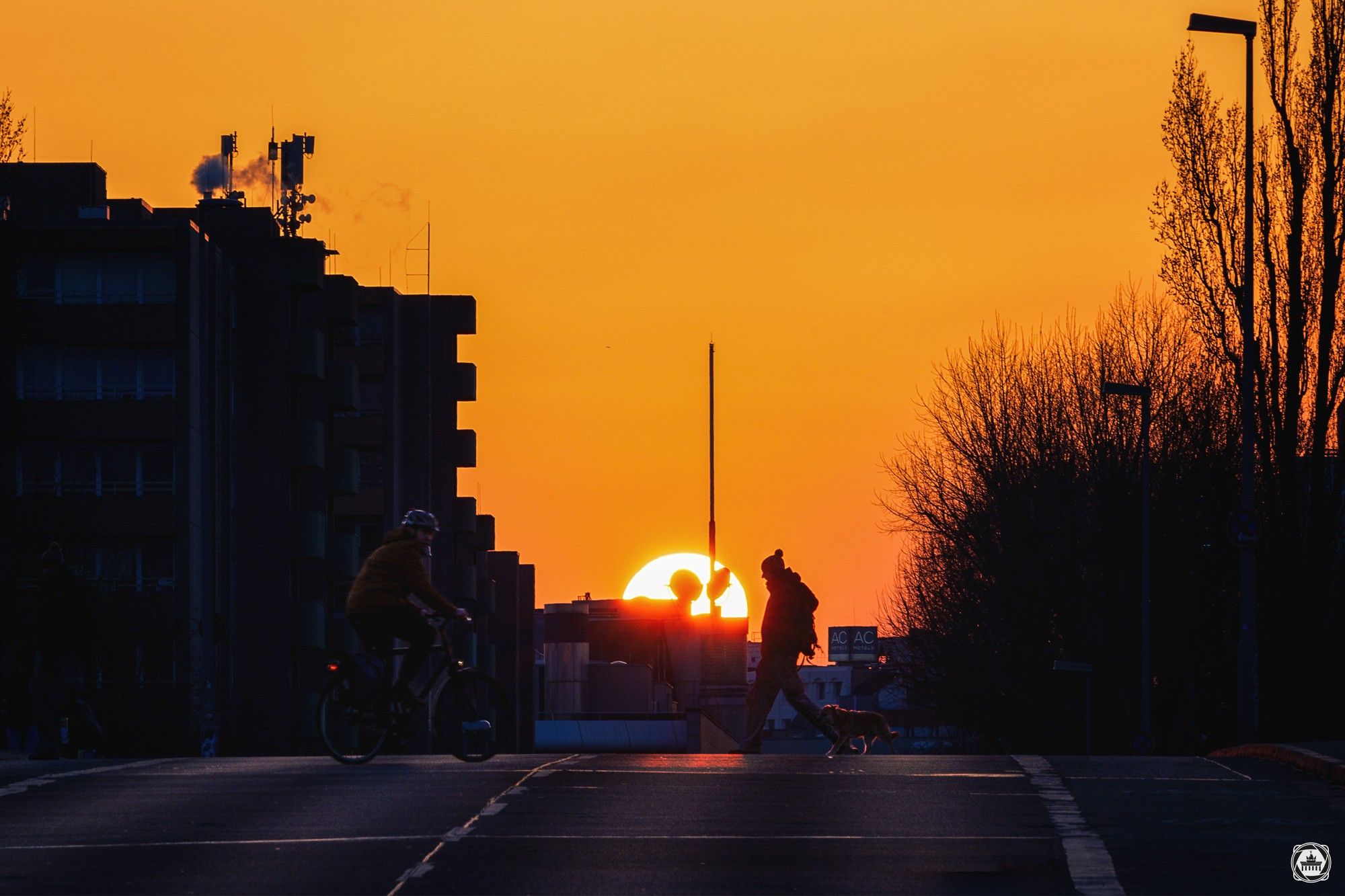 Sunset auf der Behmstraßenbrücke in Berlin