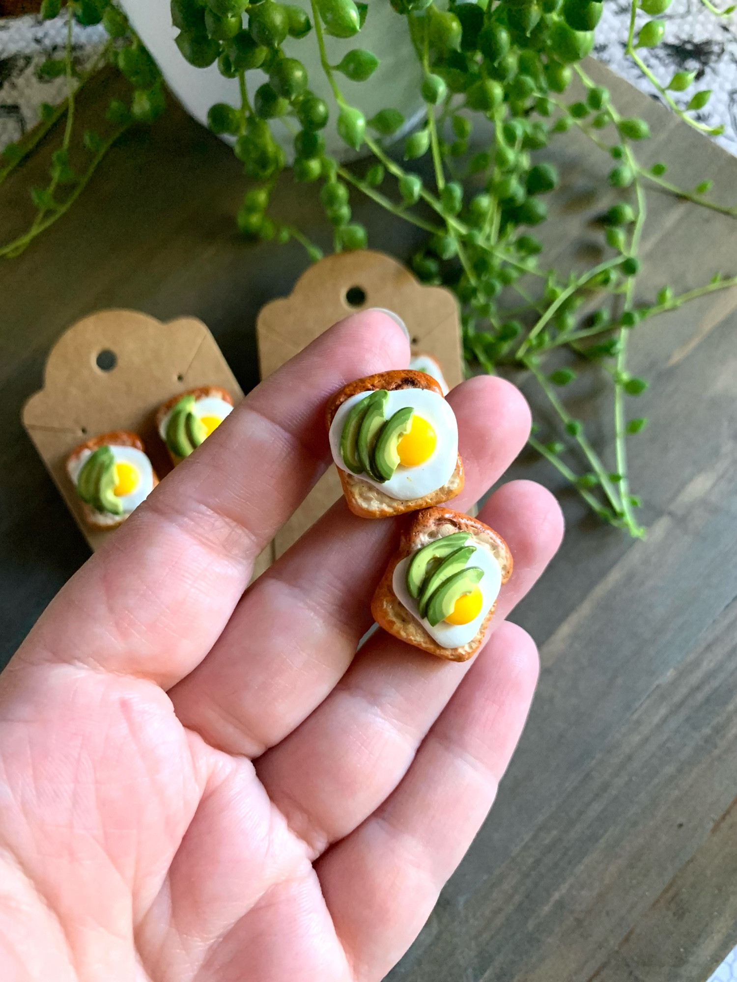 Avocado toast earrings