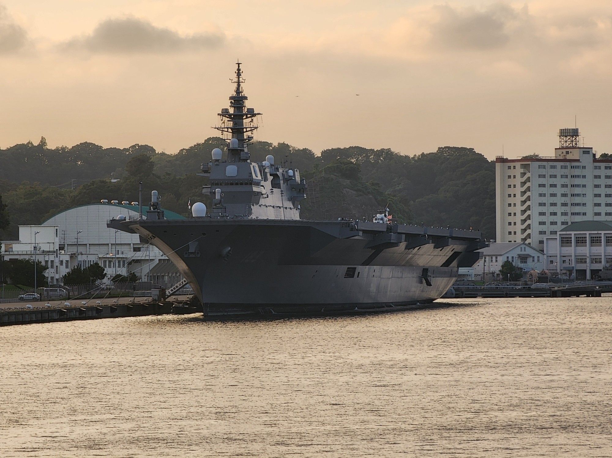 Aircraft carrier in Yokosuka.