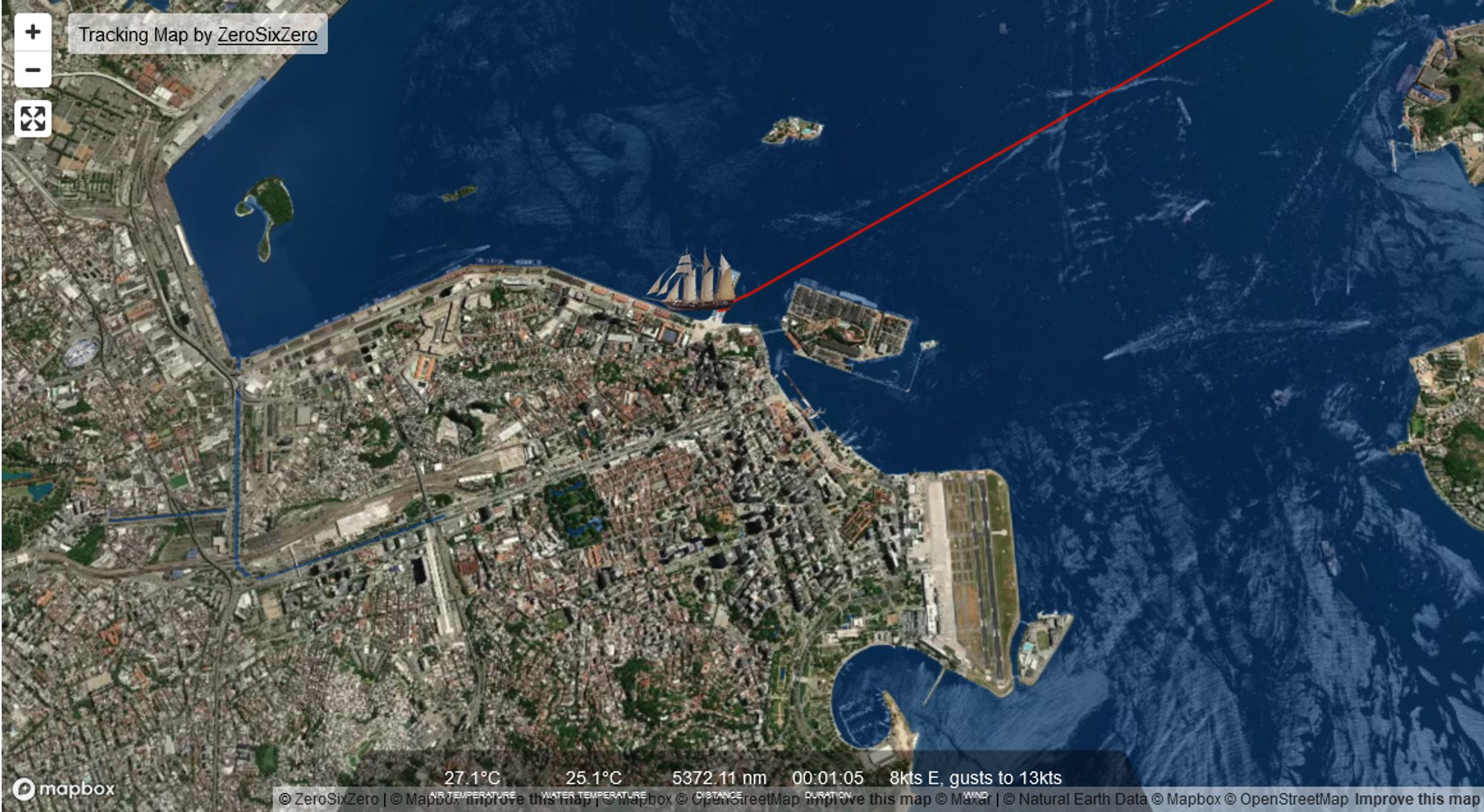 Screenshot of map on the website of Darwin 2000 showing his location in Rio de Janeiro on November 7, 2023.