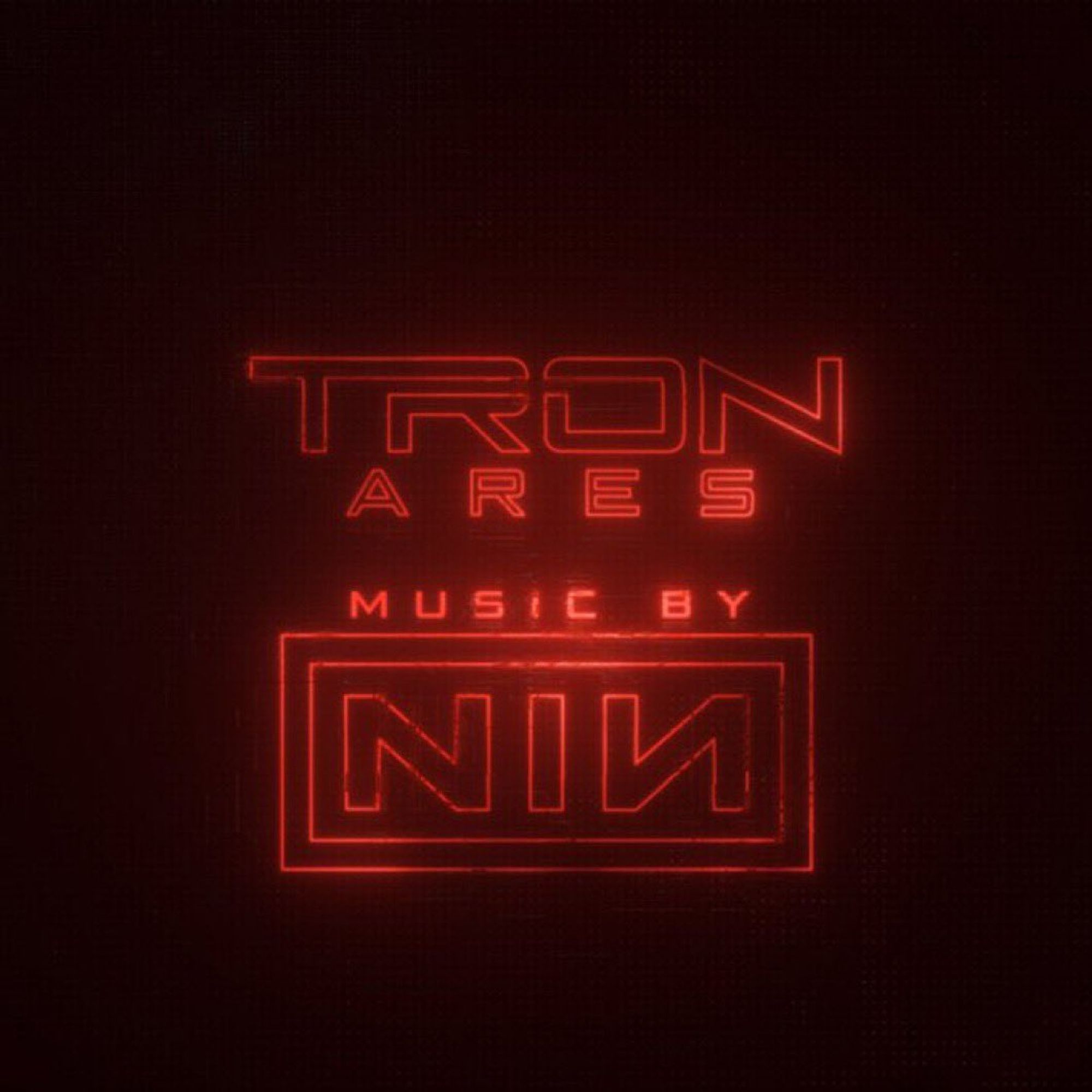 Neon red lights on dark background:
Tron Ares
Music by NIN