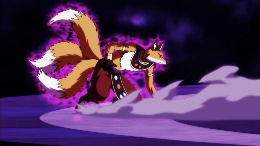 Liquiir (pronounced Liquor). A God of Destruction whose design is based on a nine-tailed fox. Standard orange fur, white-tipped tails, and brown ears.