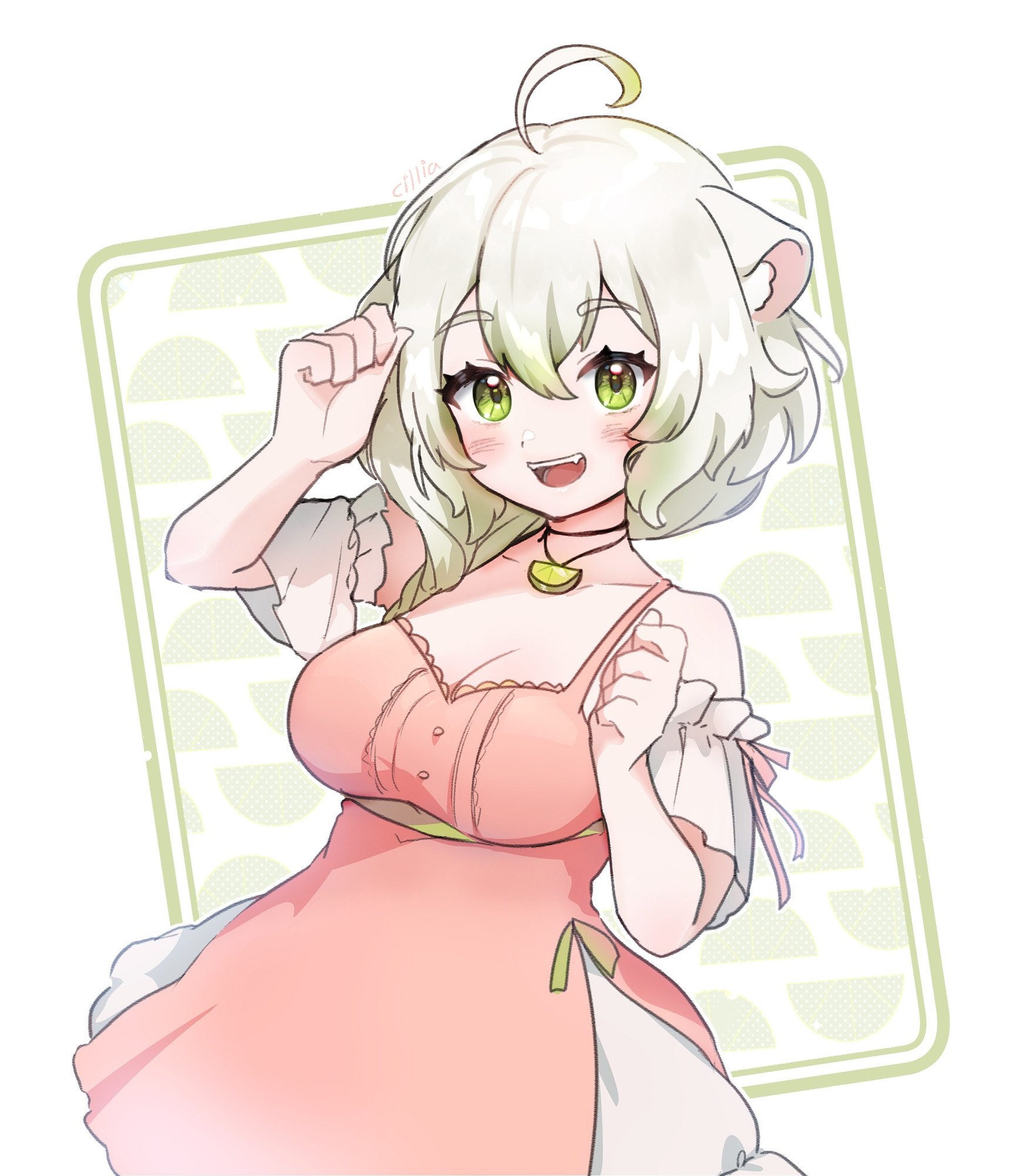 Drawing of the ferret vtuber laimu