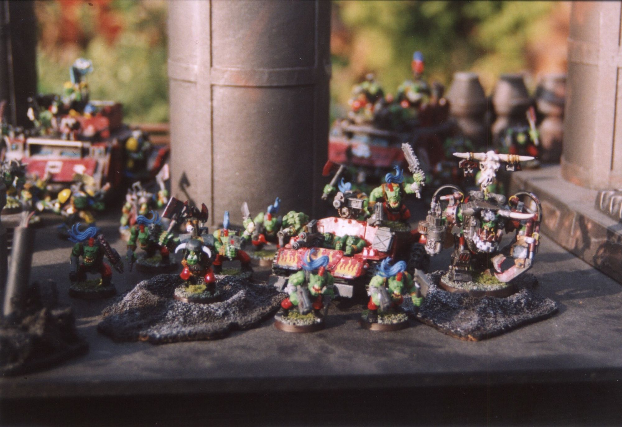 A group of third edition orcs on an industrial base. Photo taken circa 2000.