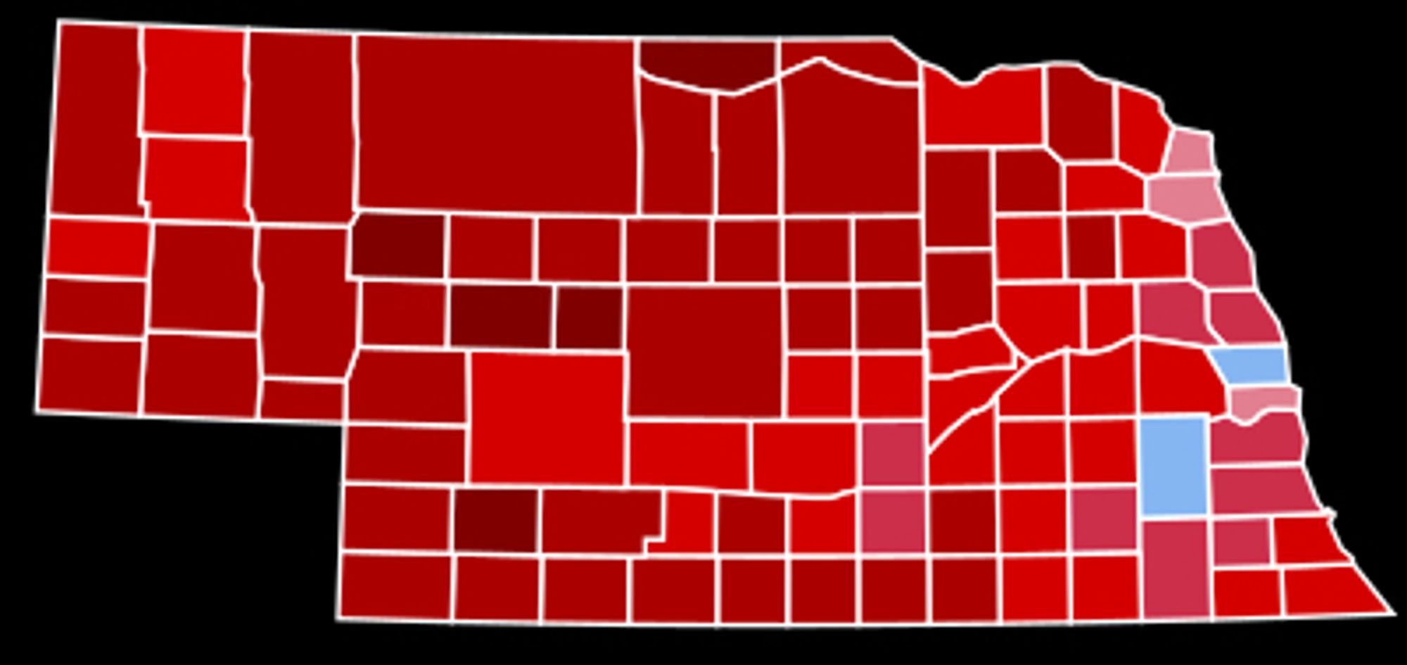 Nebraska electoral map from 2020