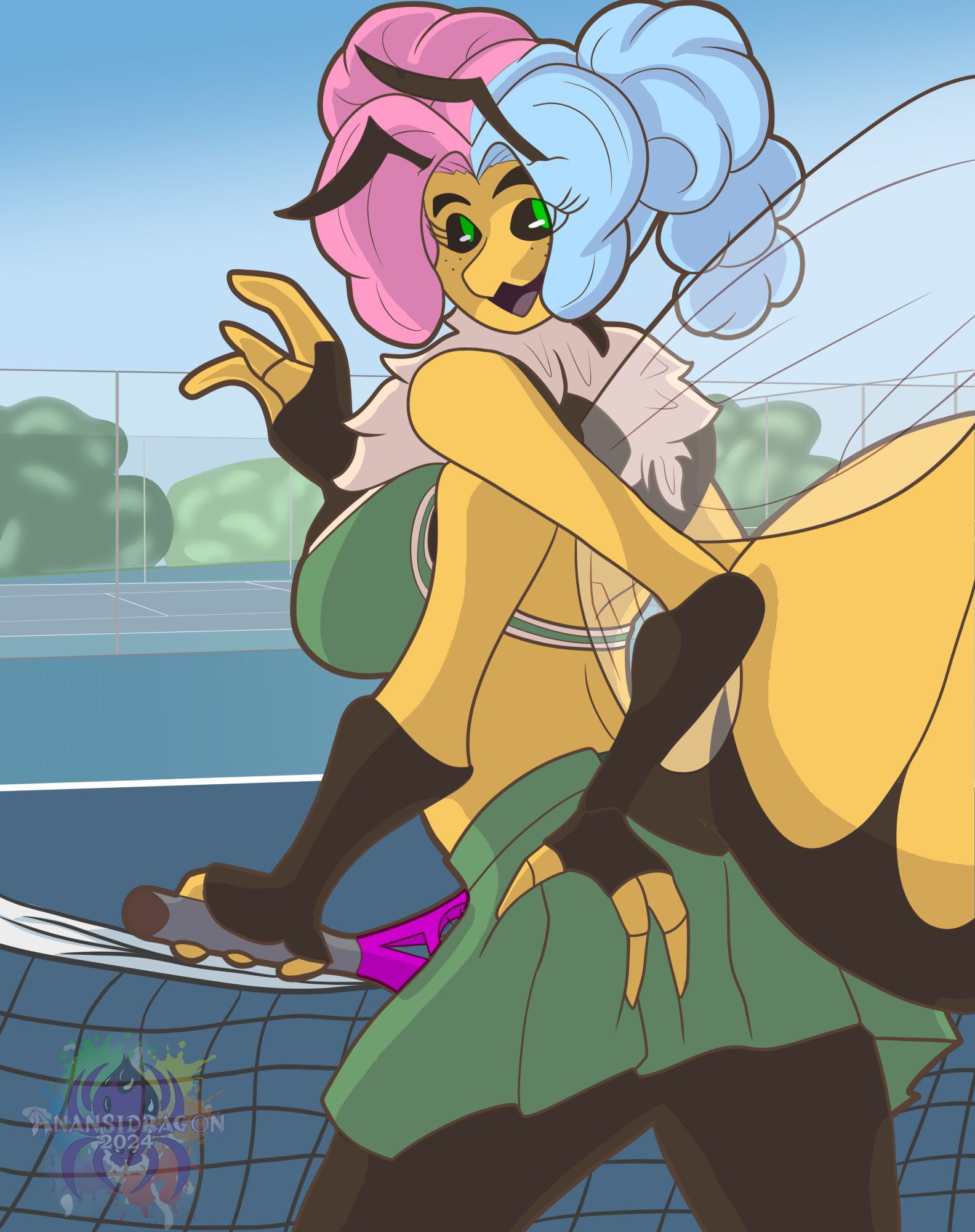 Cotton the Bee, a receptionist at the famous Golden Apple nighclub