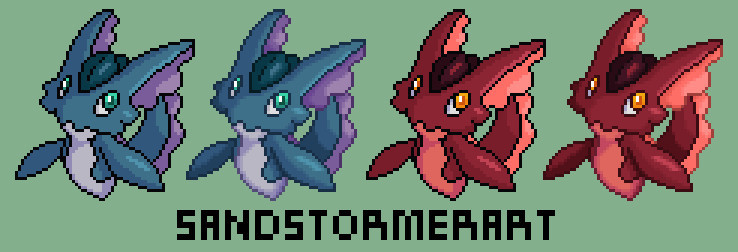 Pixel art of Ukama from Temtem. Normal and Luma.