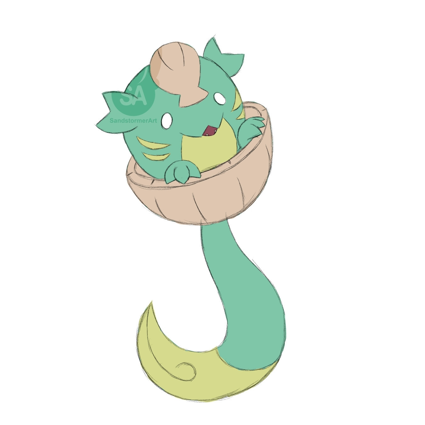 Zumimi. Fish creature that sits in a seashell.