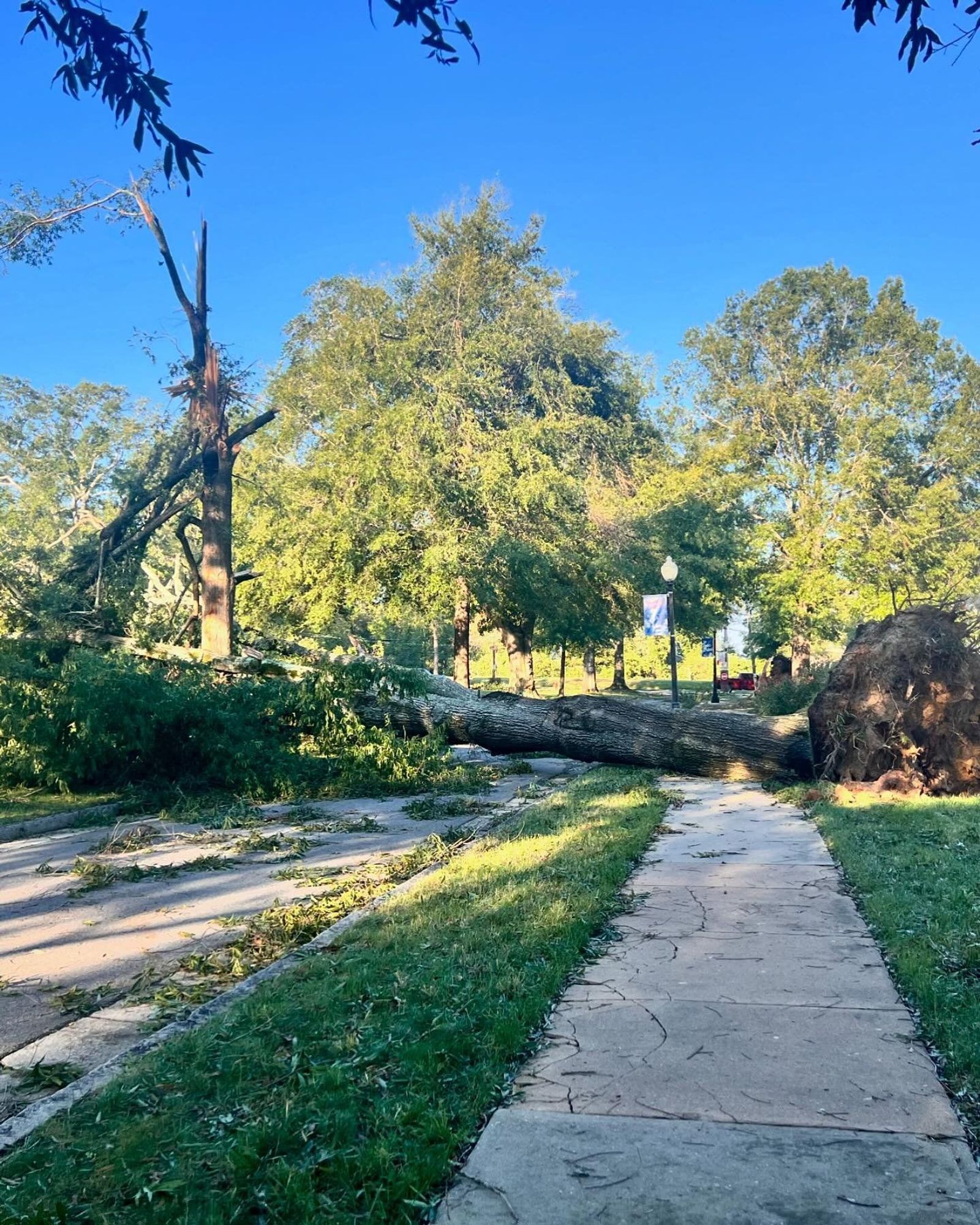 One of the walkways between dorms at Presbyterian.