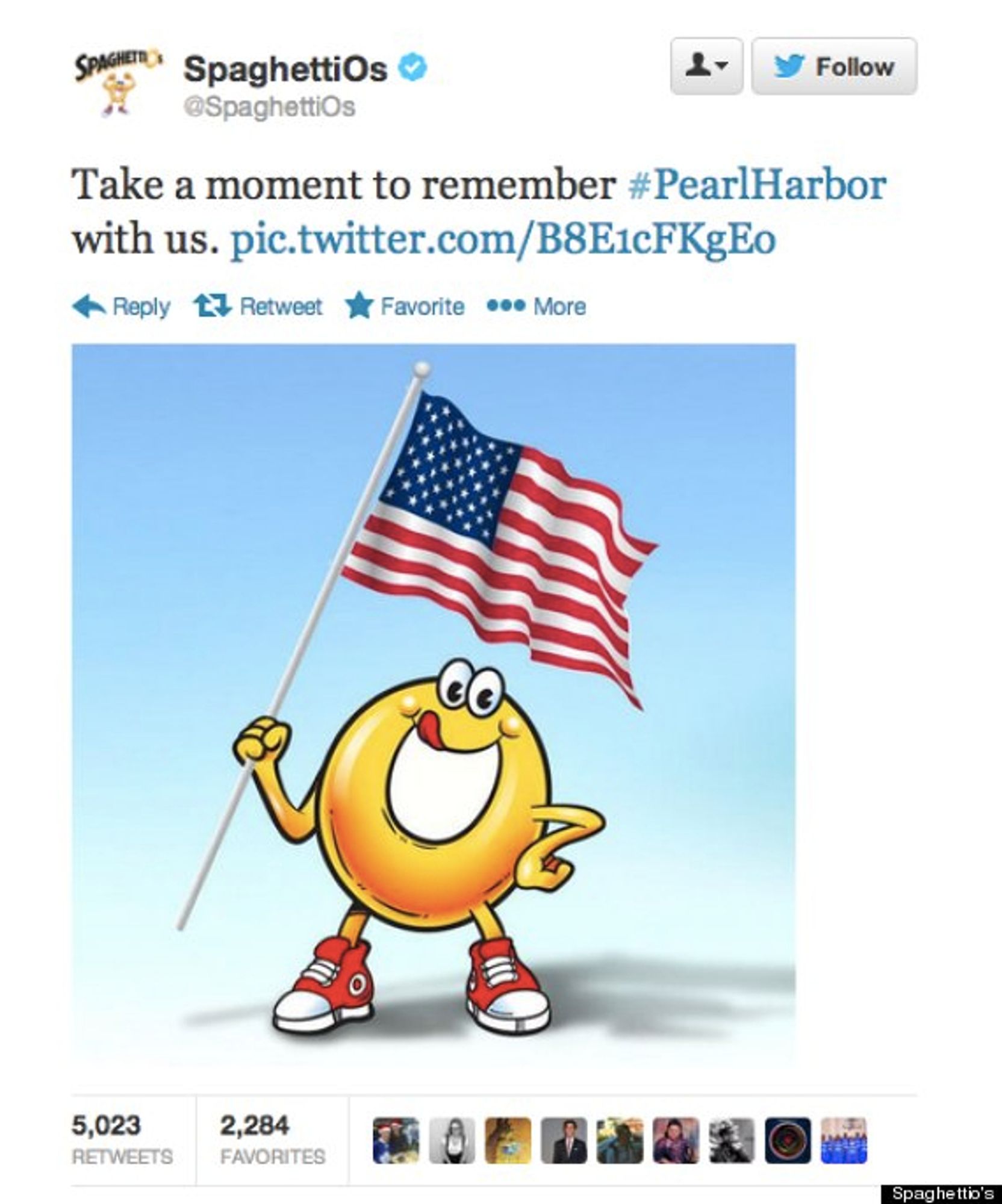 SpaghettiOs Pearl Harbor Day tweet