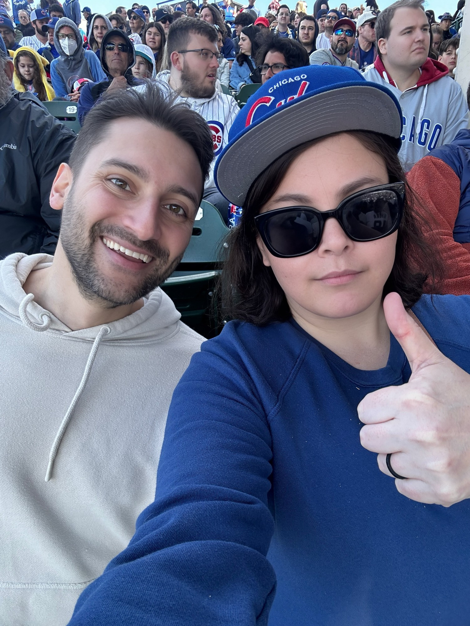 Ben and Parker at the Cubs game