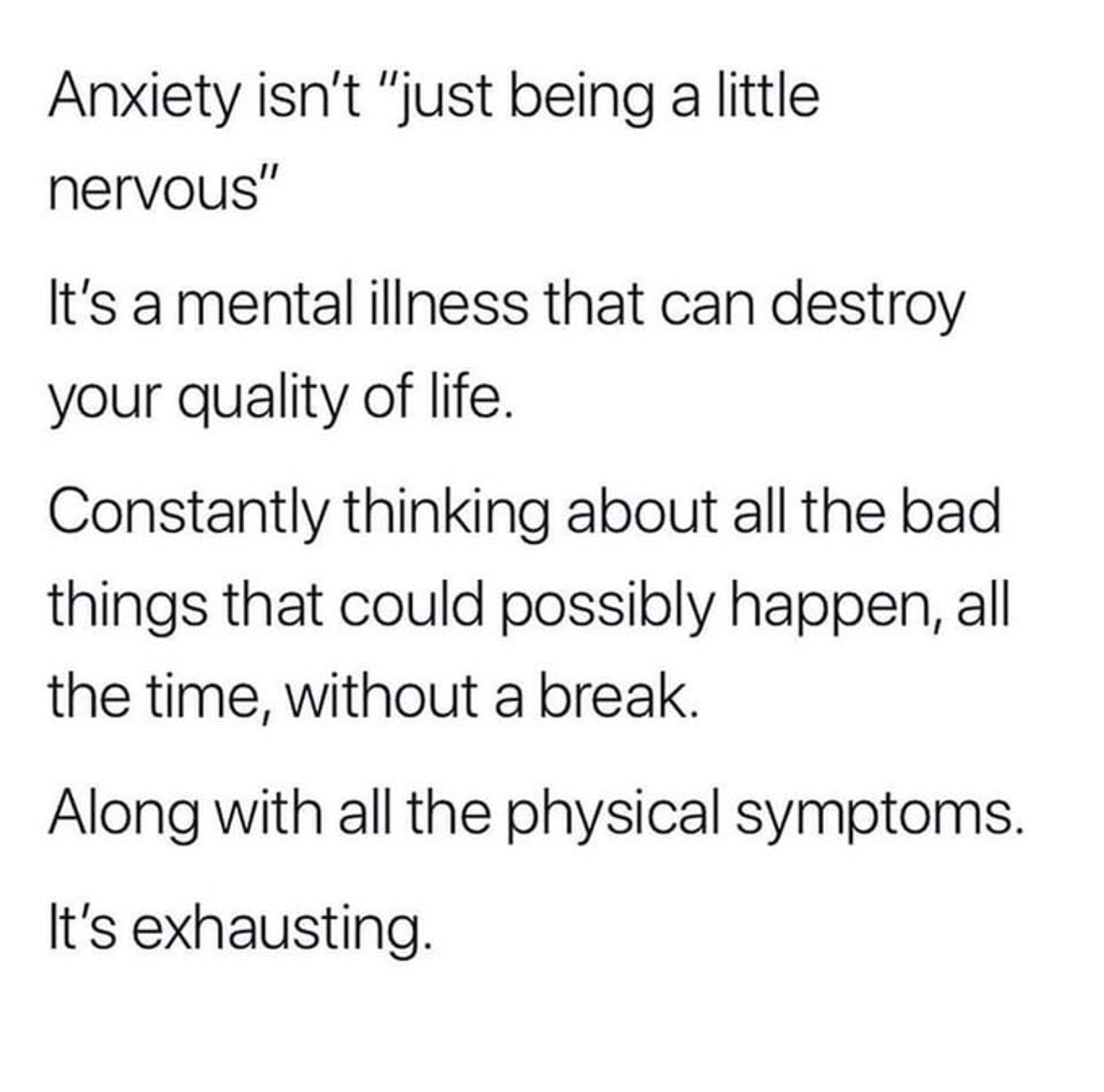 Anxiety isn't just being nervous