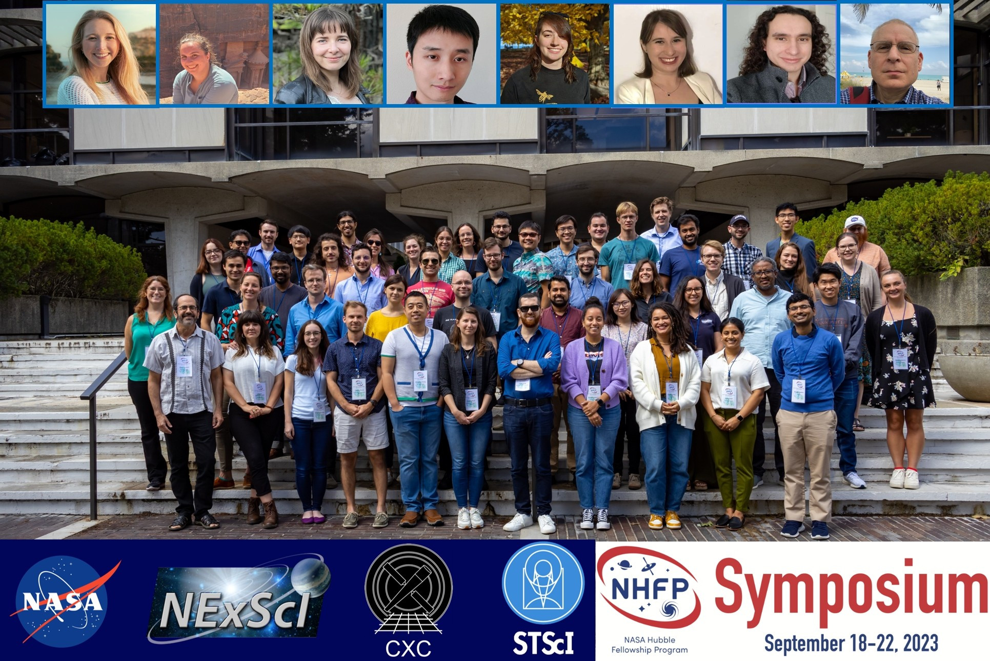 Group photo from the NASA Hubble Fellowship Program (NHFP) 2023 Symposium in Boston (September 18-22, 2023).