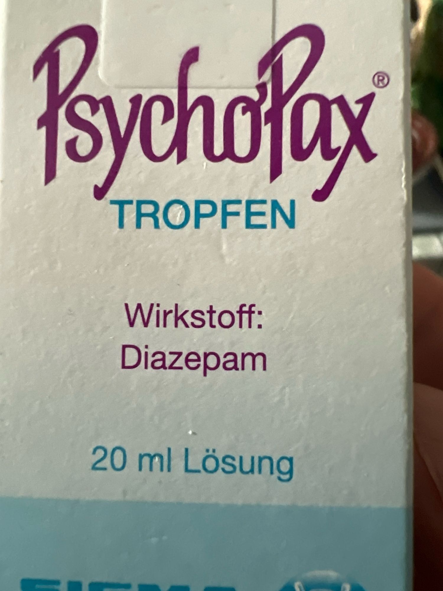 Psychopax Tropfen, Wirkstoff Diazepam