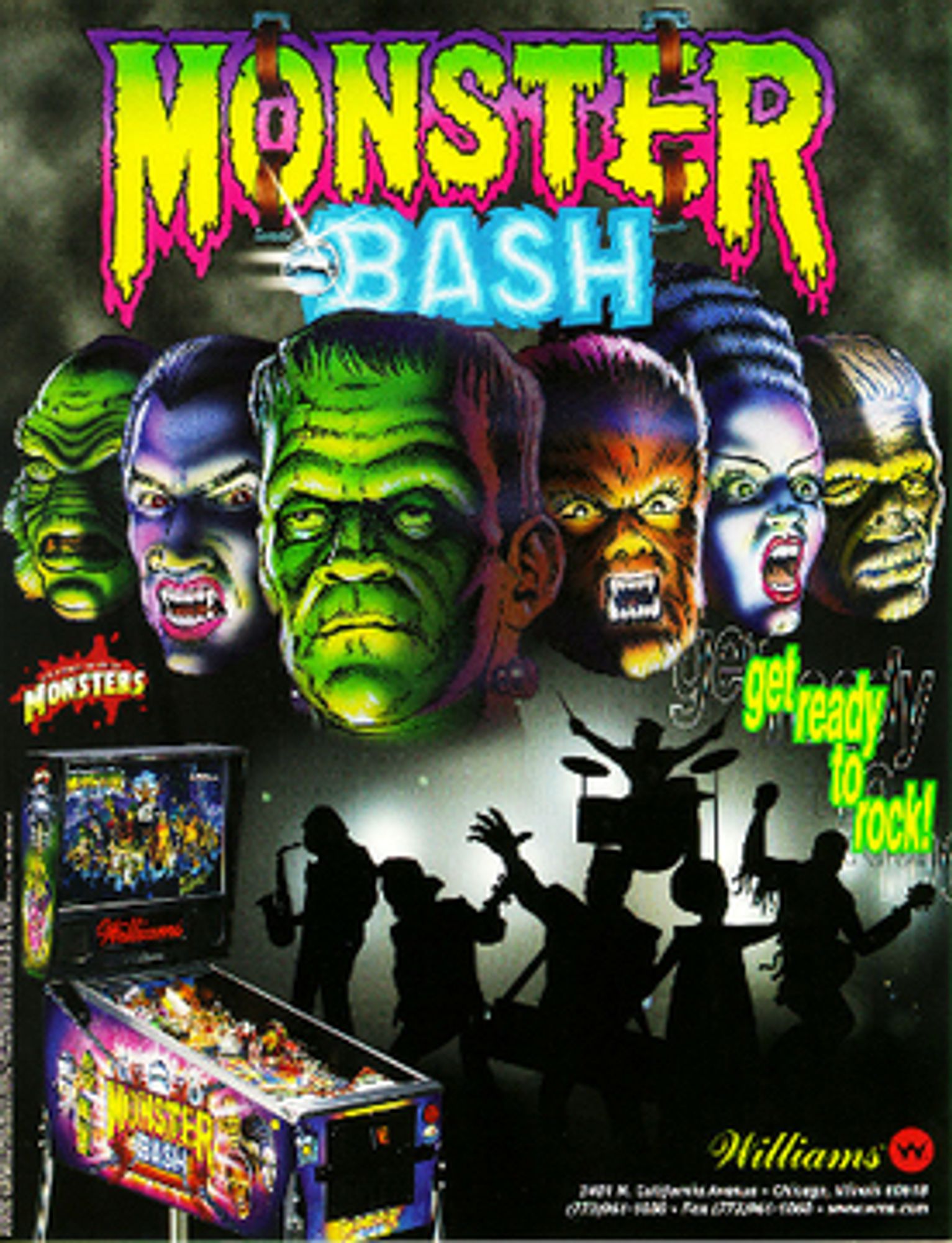 A flyer for Monster Bash pinball.