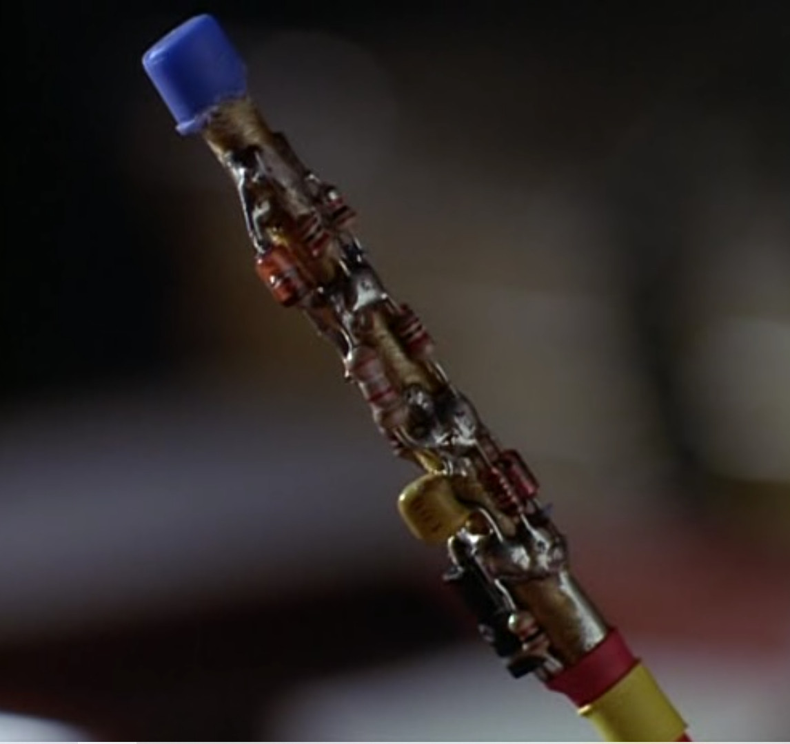 wet goblin's... i really dont know what this is supposed to be.  its a spooky pencil with diodes glued all over it.  because diodes are advanced tech