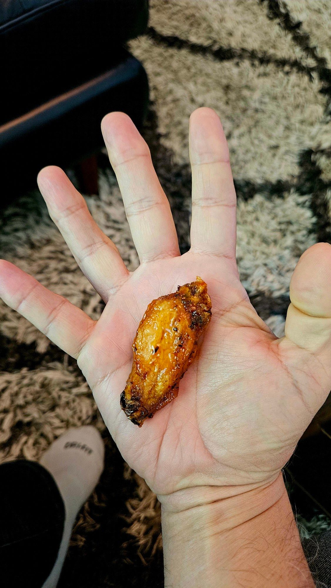 The smallest chicken wing the world has ever seen.