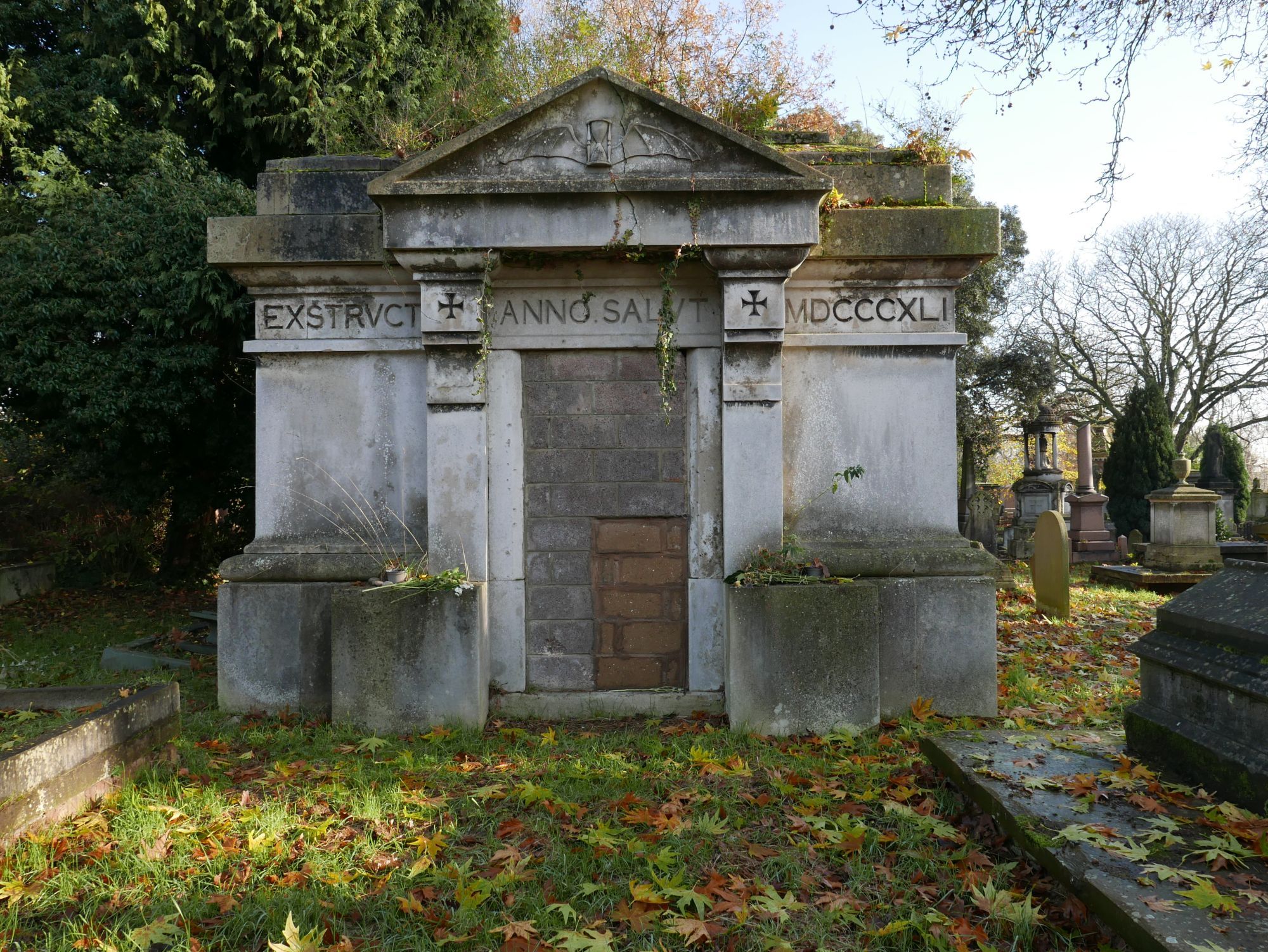 The mausoleum of Frederick Huth, a banker, in Kensal Green Cemetery