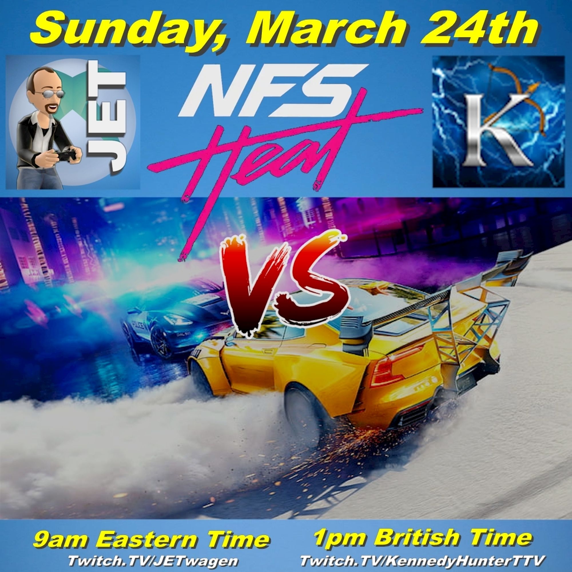 March 24, 2024 9am Eastern time, race between JETwagen and Kennedy