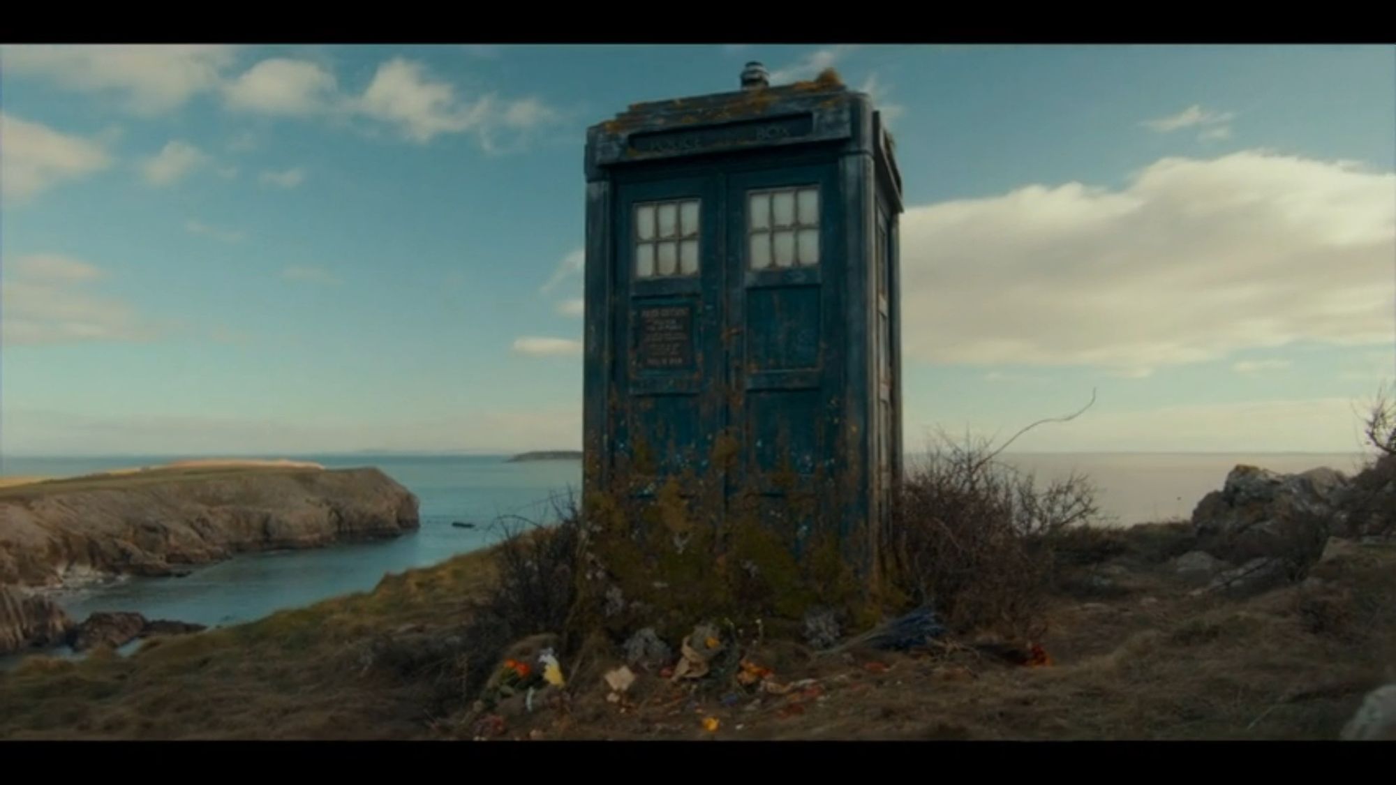 The TARDIS, which has been sitting still for a long time.